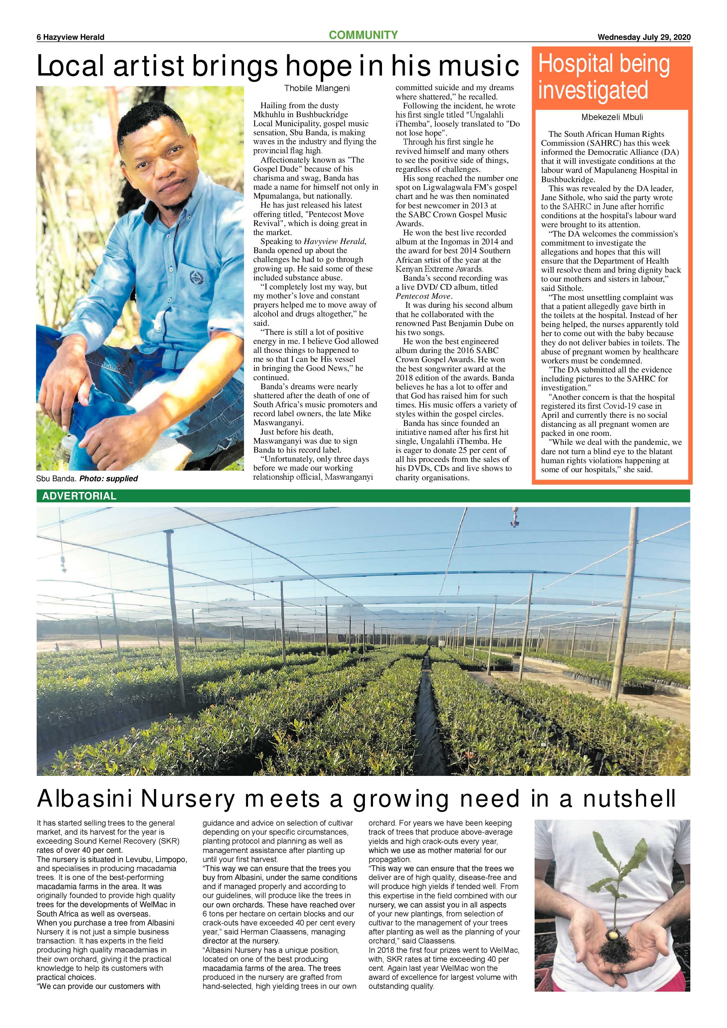 Hazyview Herald 29 July 2020 page 6