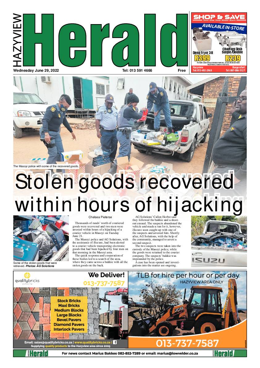 Hazyview Herald 29 June 2022 page 1