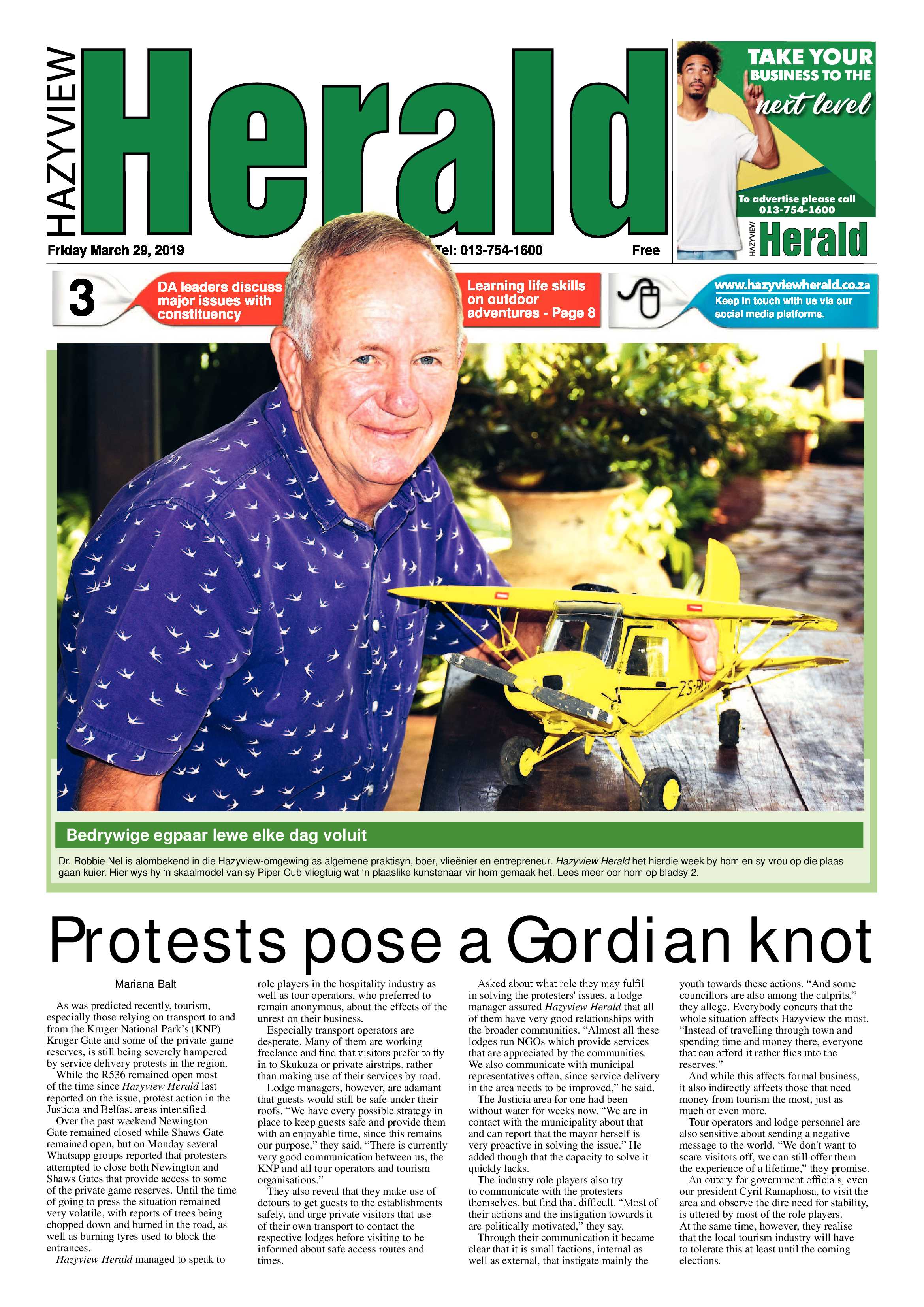 Hazyview Herald 29 March 2019 page 1