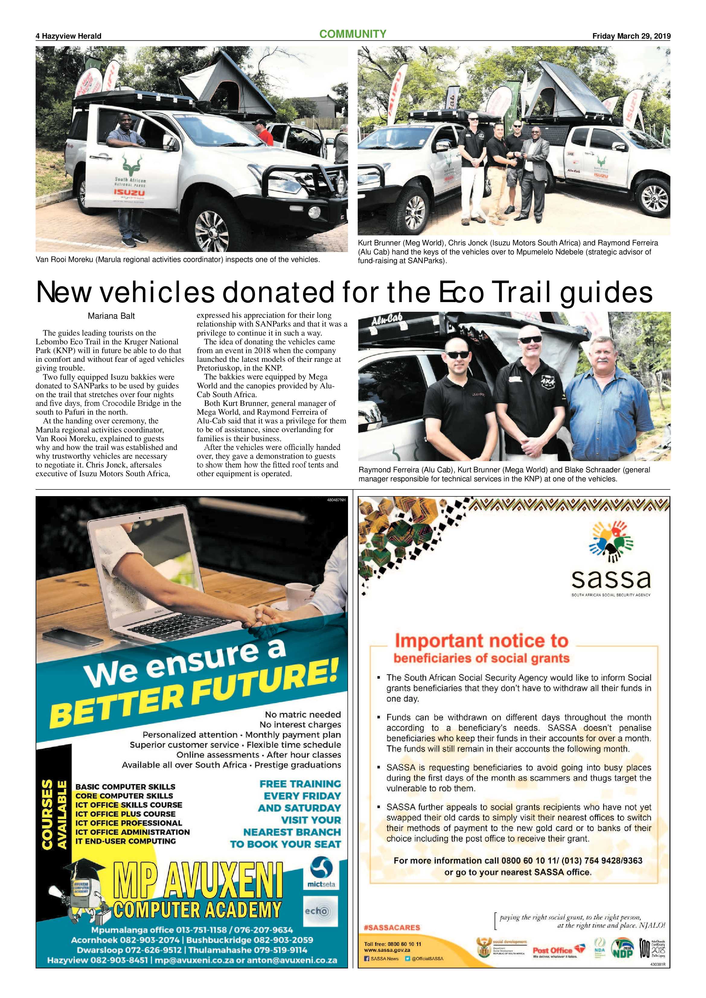 Hazyview Herald 29 March 2019 page 4