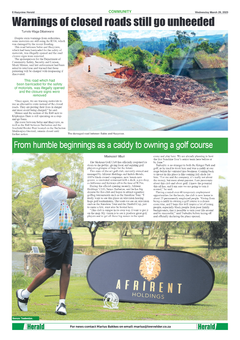 Hazyview Herald 29 March 2023 page 6