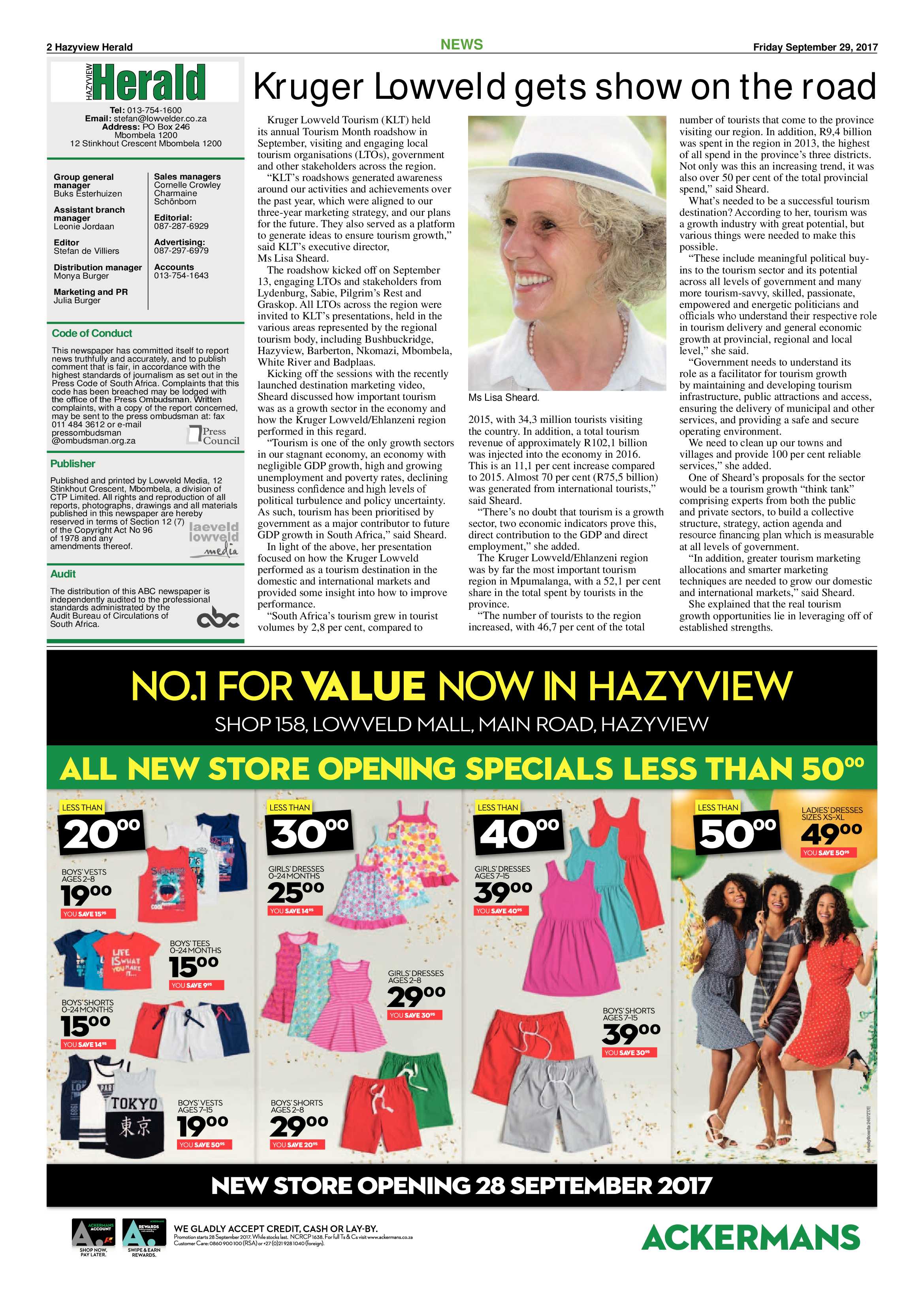 Hazyview Herald 29 September 2017 page 2