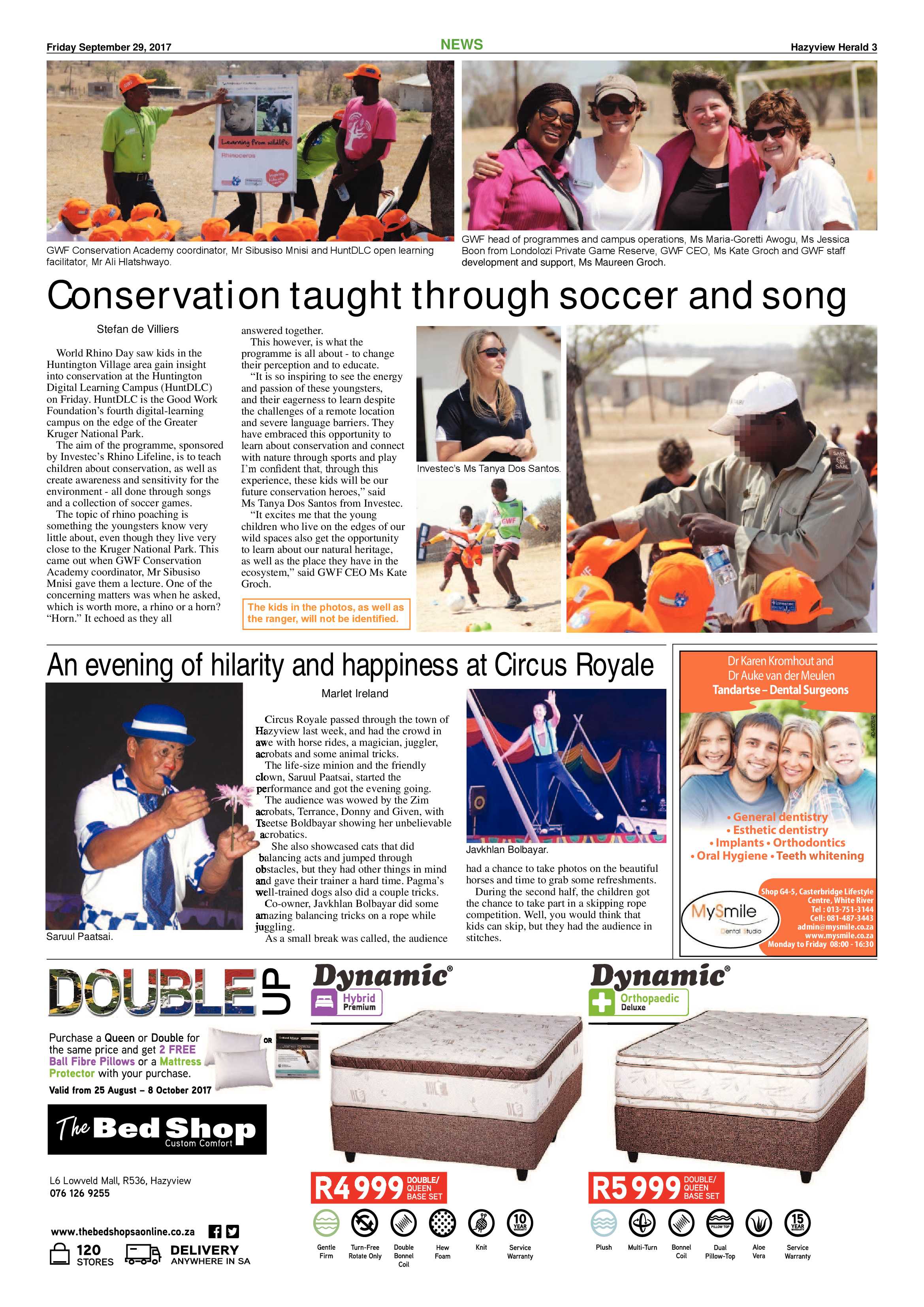 Hazyview Herald 29 September 2017 page 3