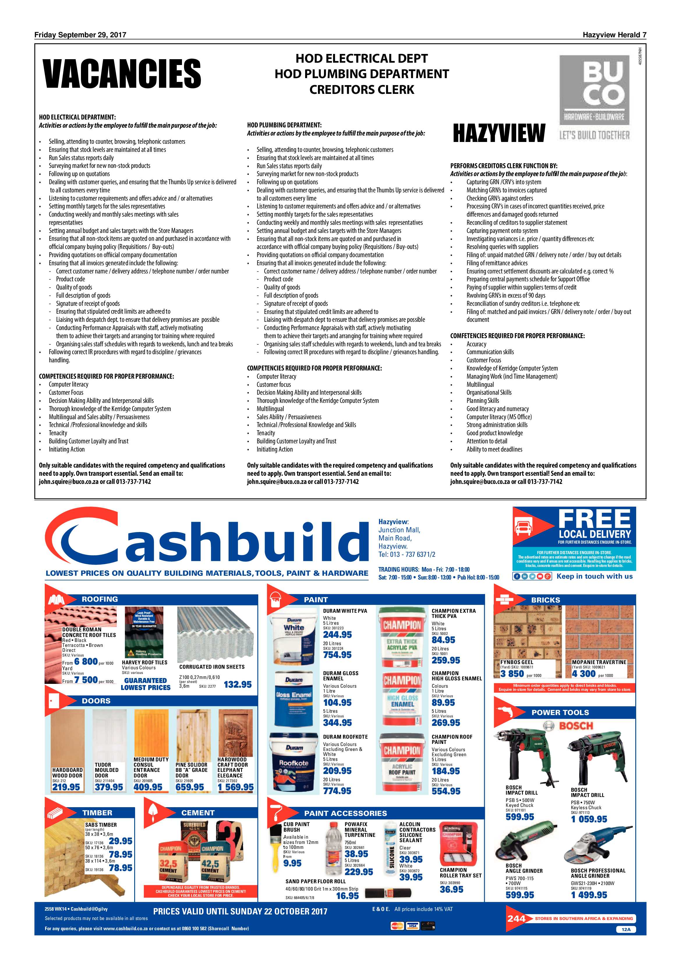 Hazyview Herald 29 September 2017 page 7