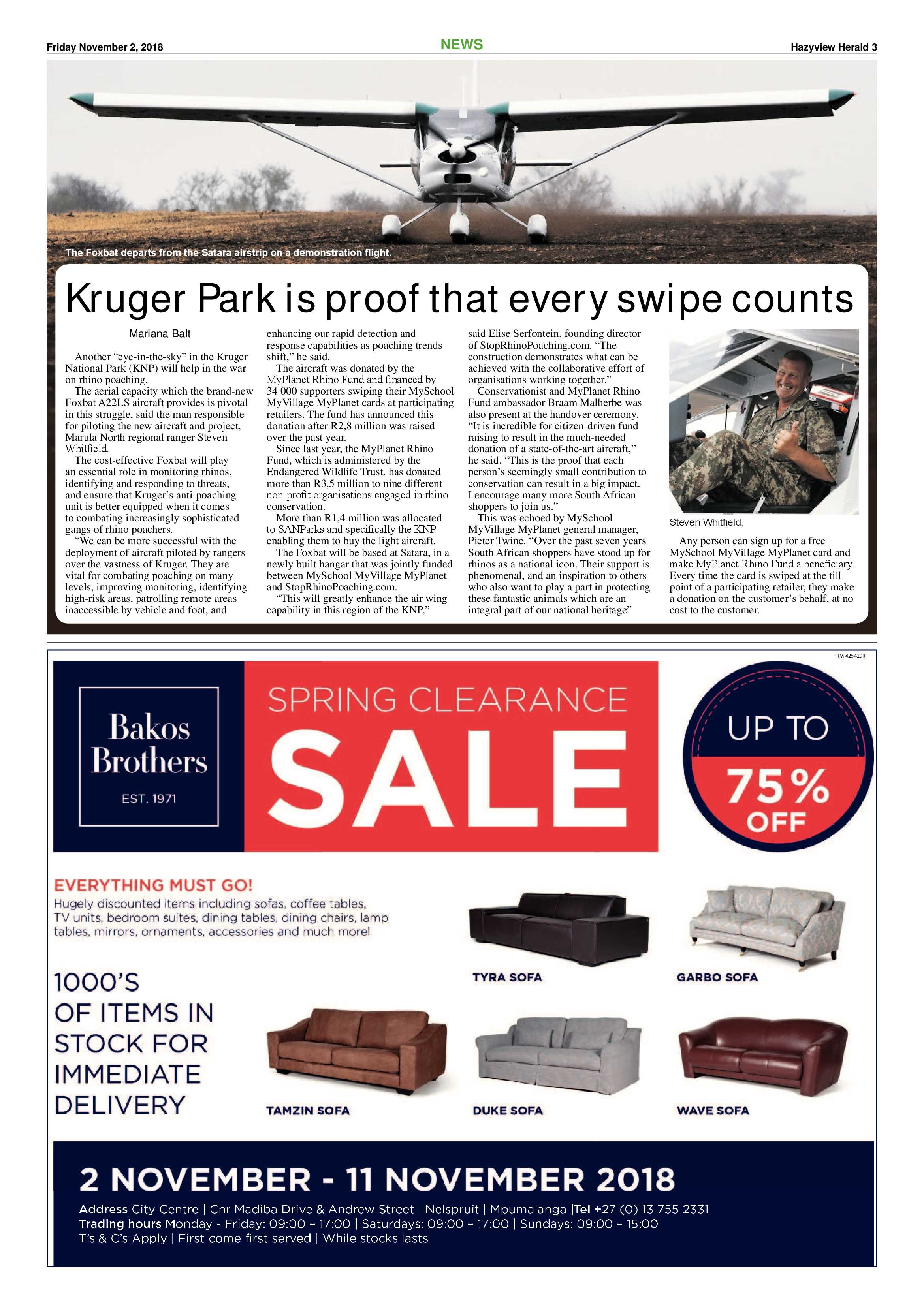Hazyview Herald 2 November 2018 page 3