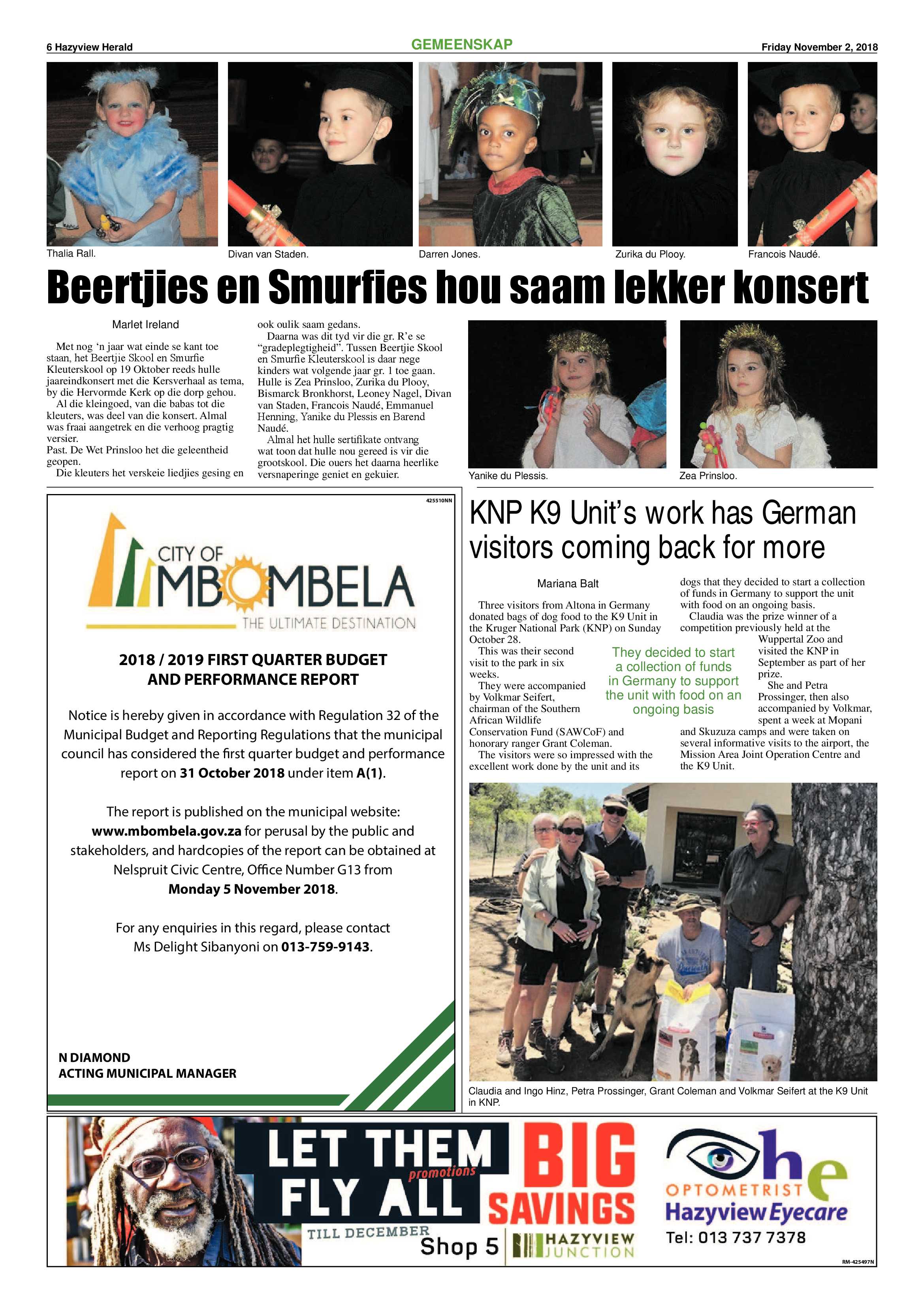 Hazyview Herald 2 November 2018 page 6