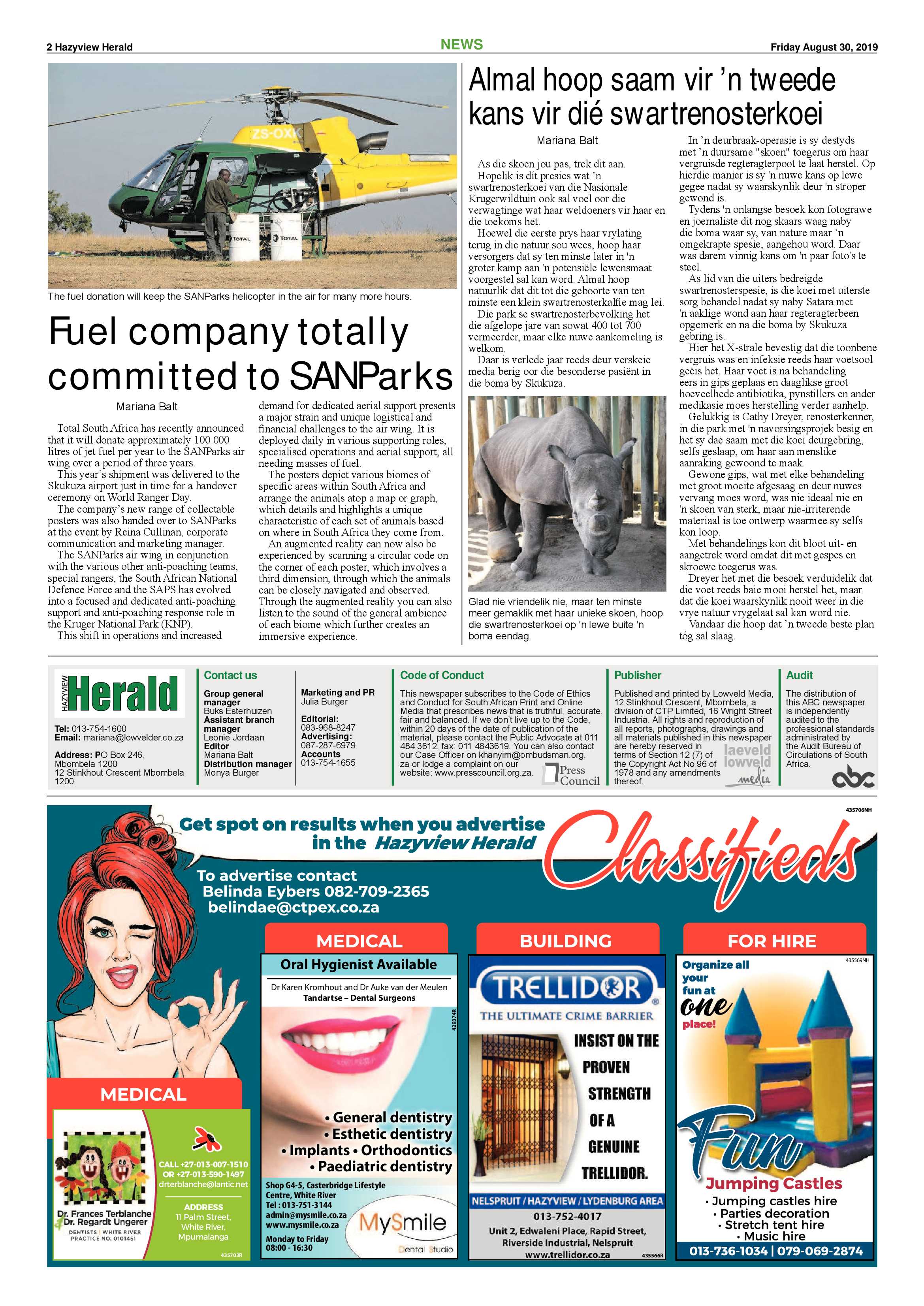 Hazyview Herald 30 August 2019 page 2