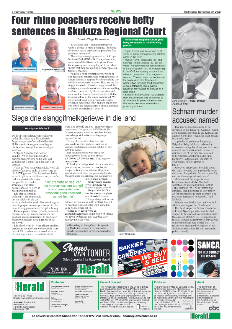 Hazyview Herald 30 November 2022 page 2