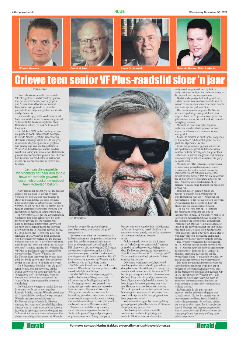 Hazyview Herald 30 November 2022 page 4