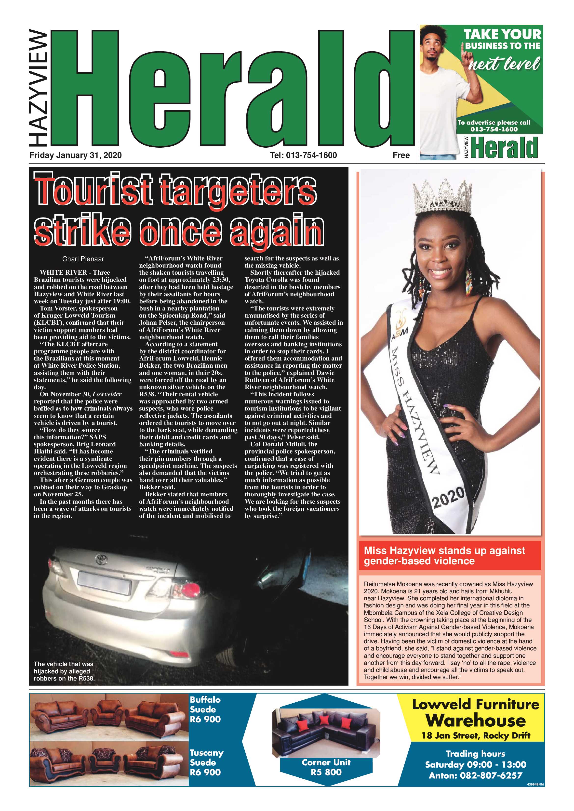 Hazyview Herald 31 January 2020 page 1