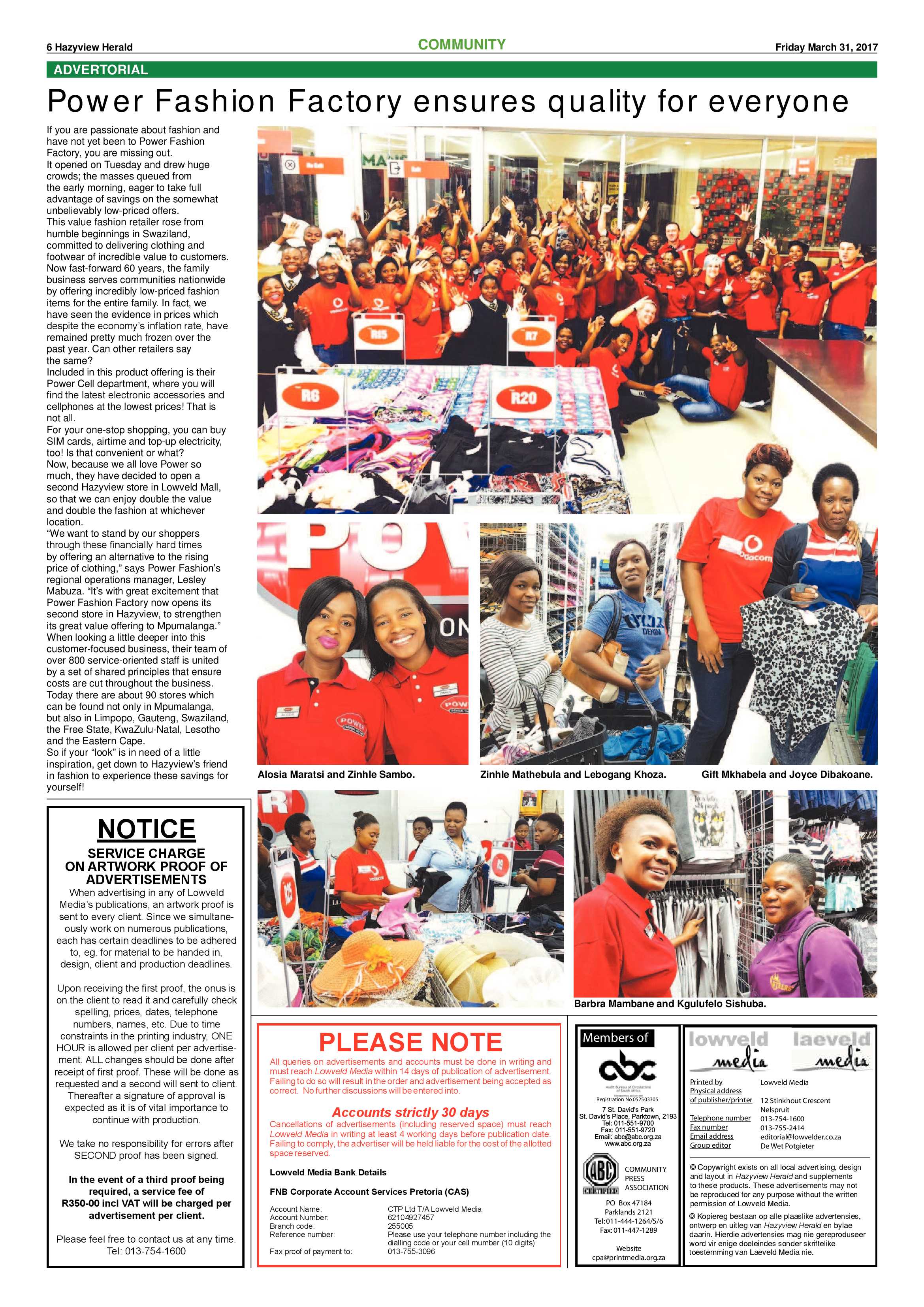 Hazyview Herald 31 March 2017 page 6