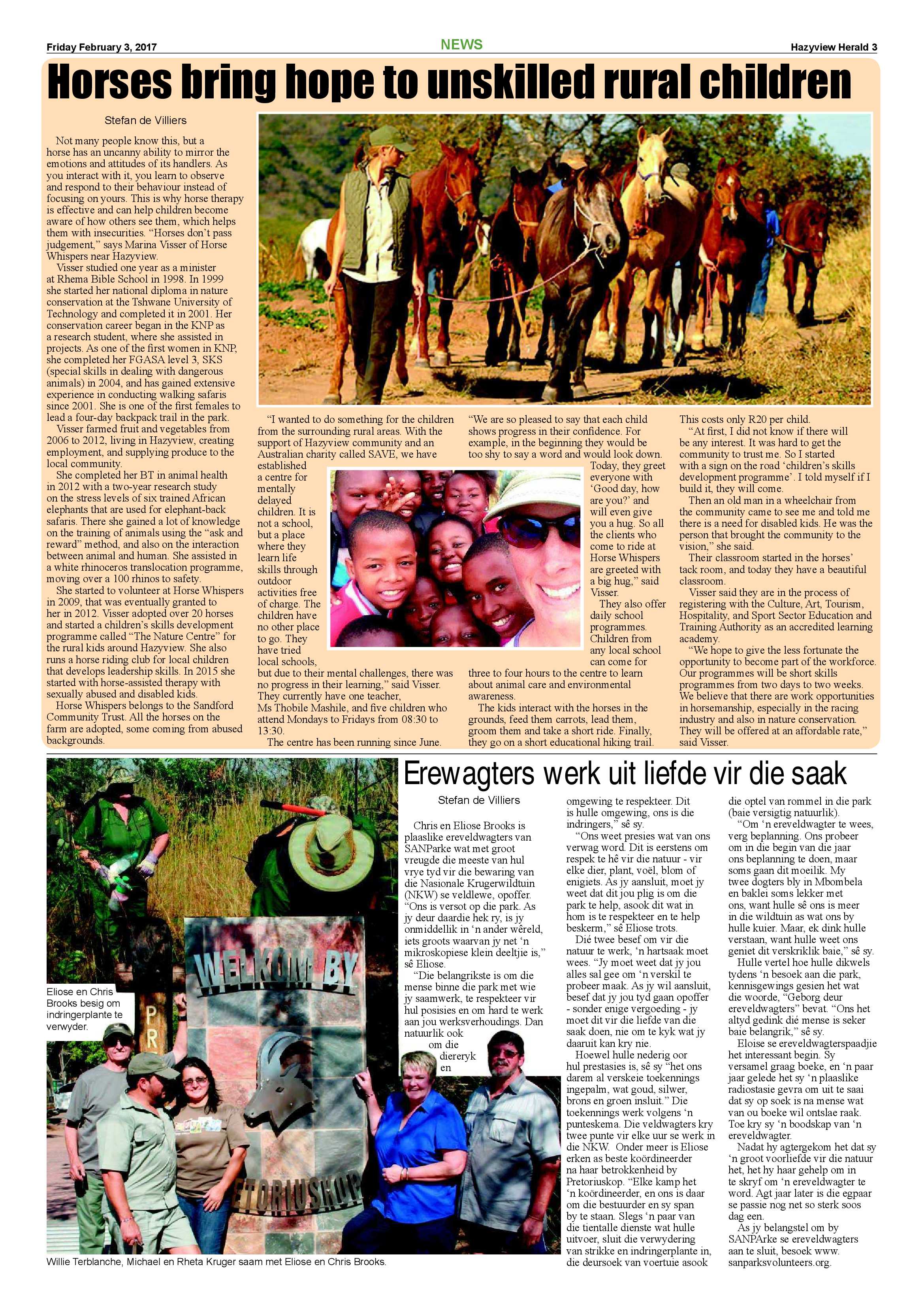Hazyview Herald 3 February 2017 page 3