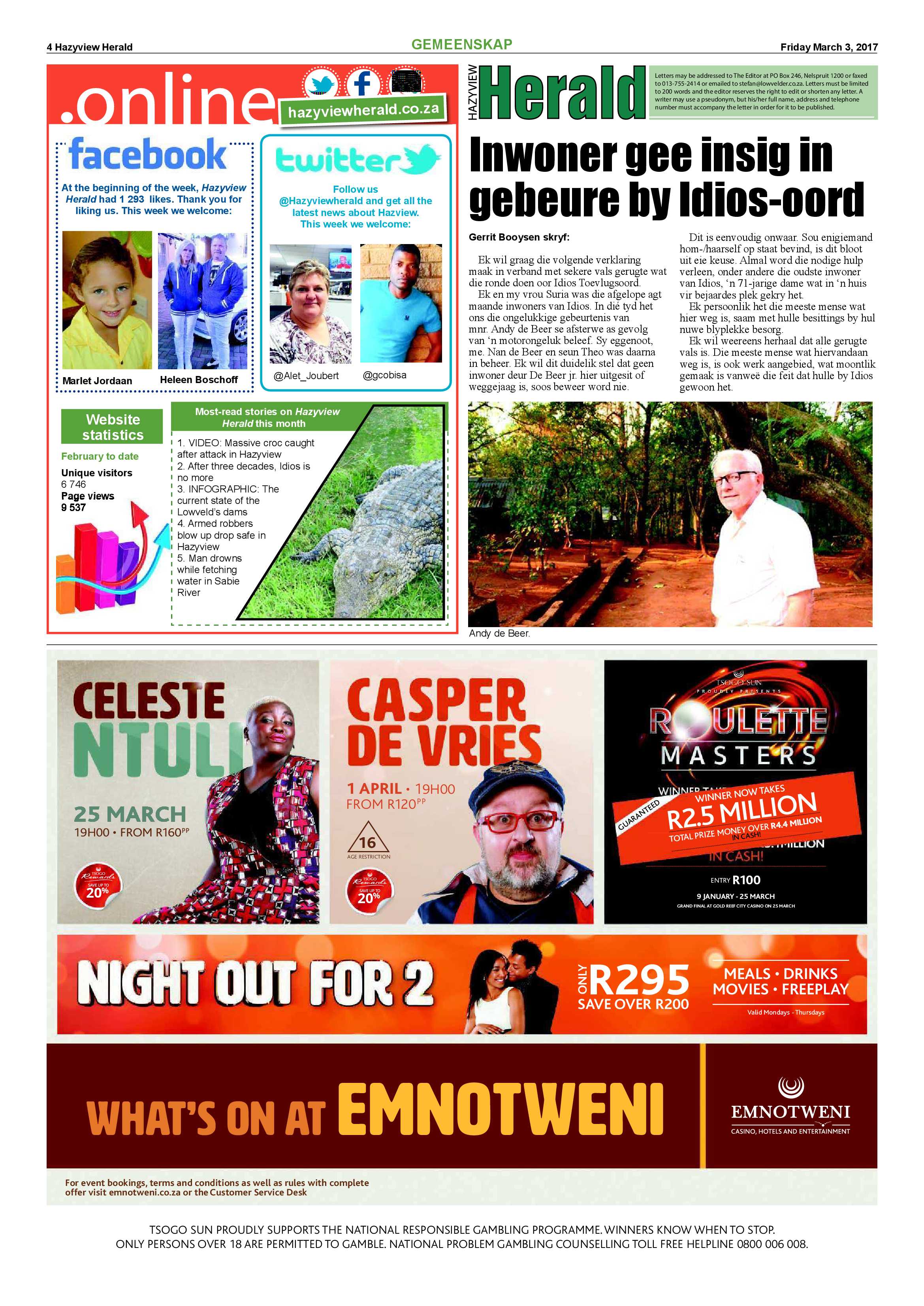 Hazyview Herald 3 March 2017 page 4