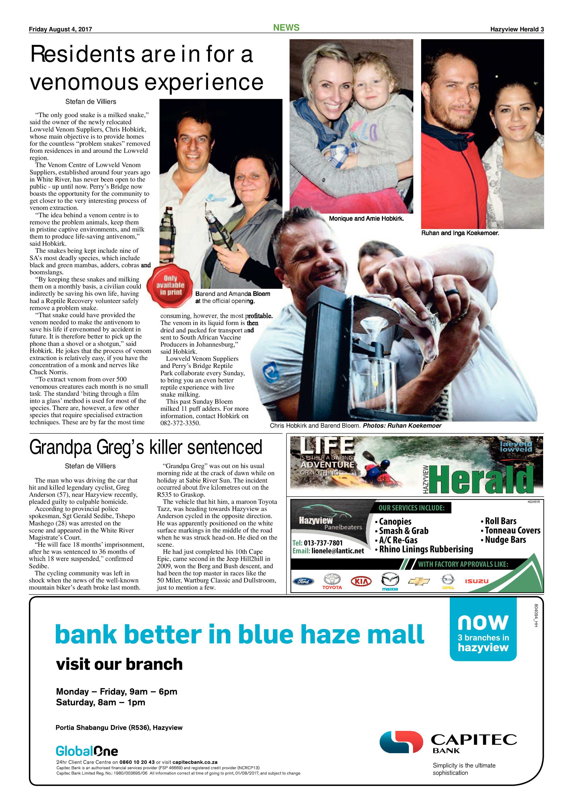 Hazyview Herald 4 August 2017 page 3