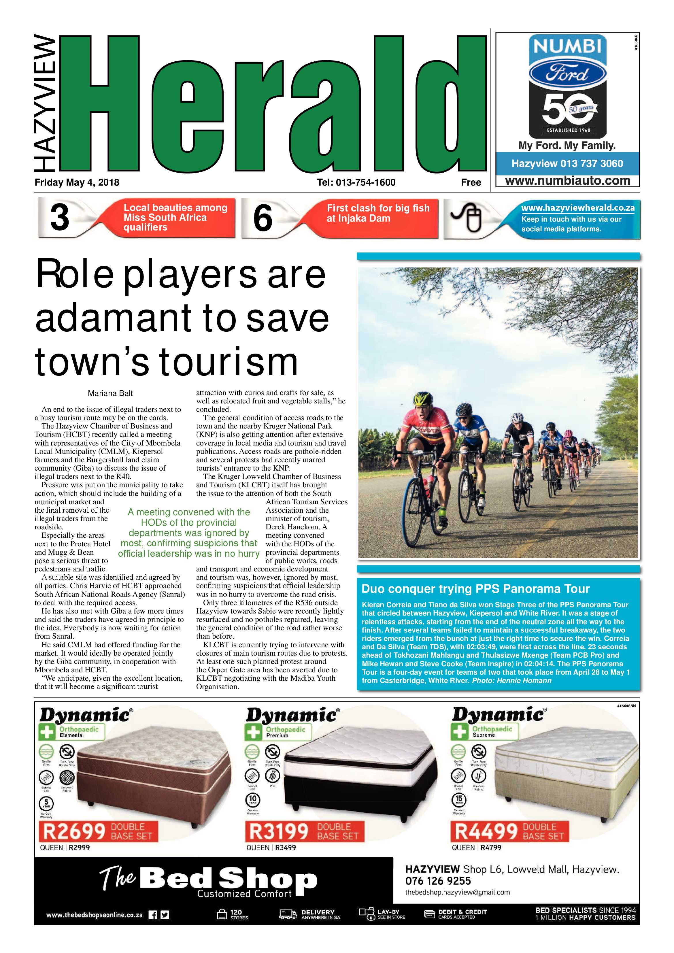 Hazyview Herald 4 May 2018 page 1