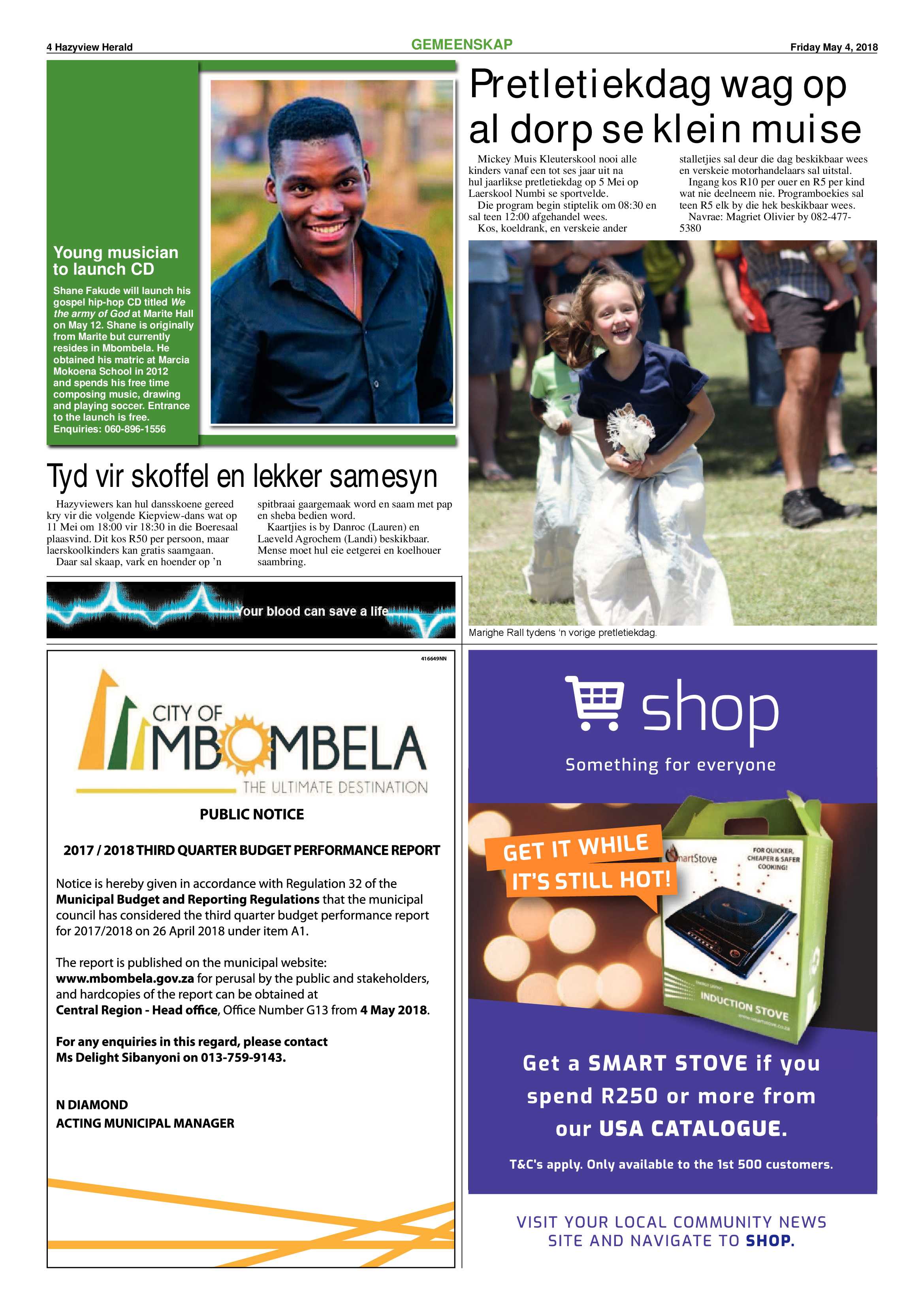 Hazyview Herald 4 May 2018 page 4