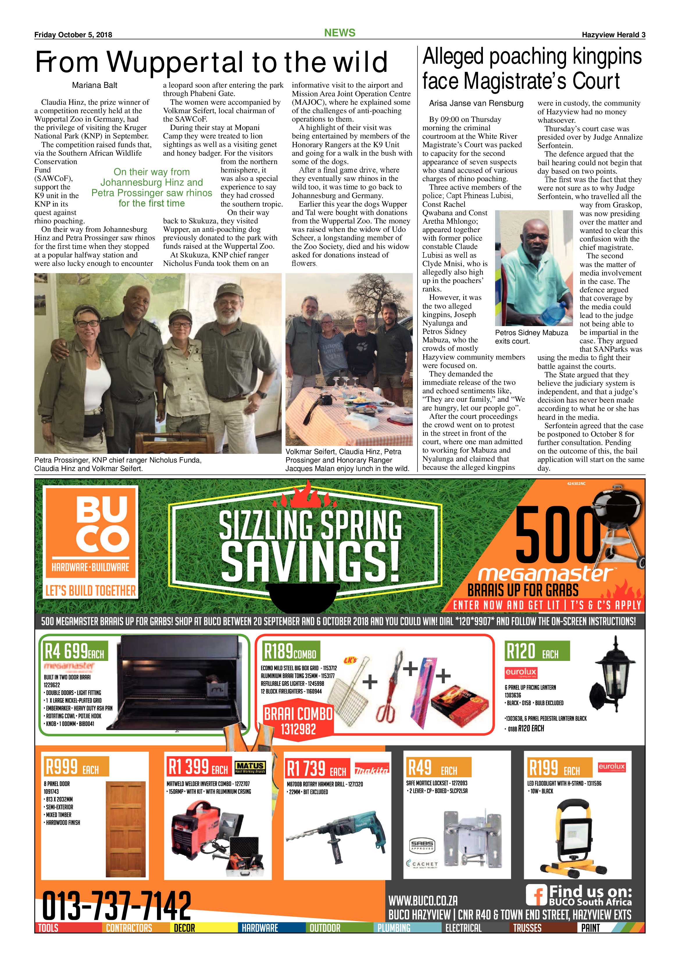 Hazyview Herald 5 October 2018 page 3