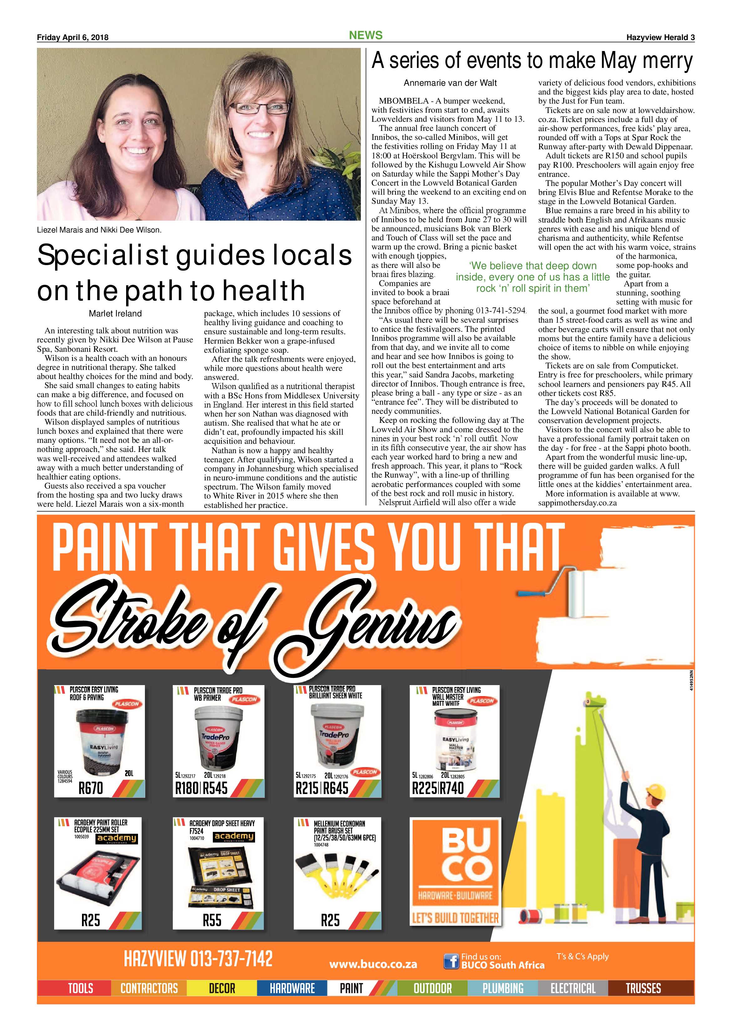 Hazyview Herald 6 April 2018 page 3