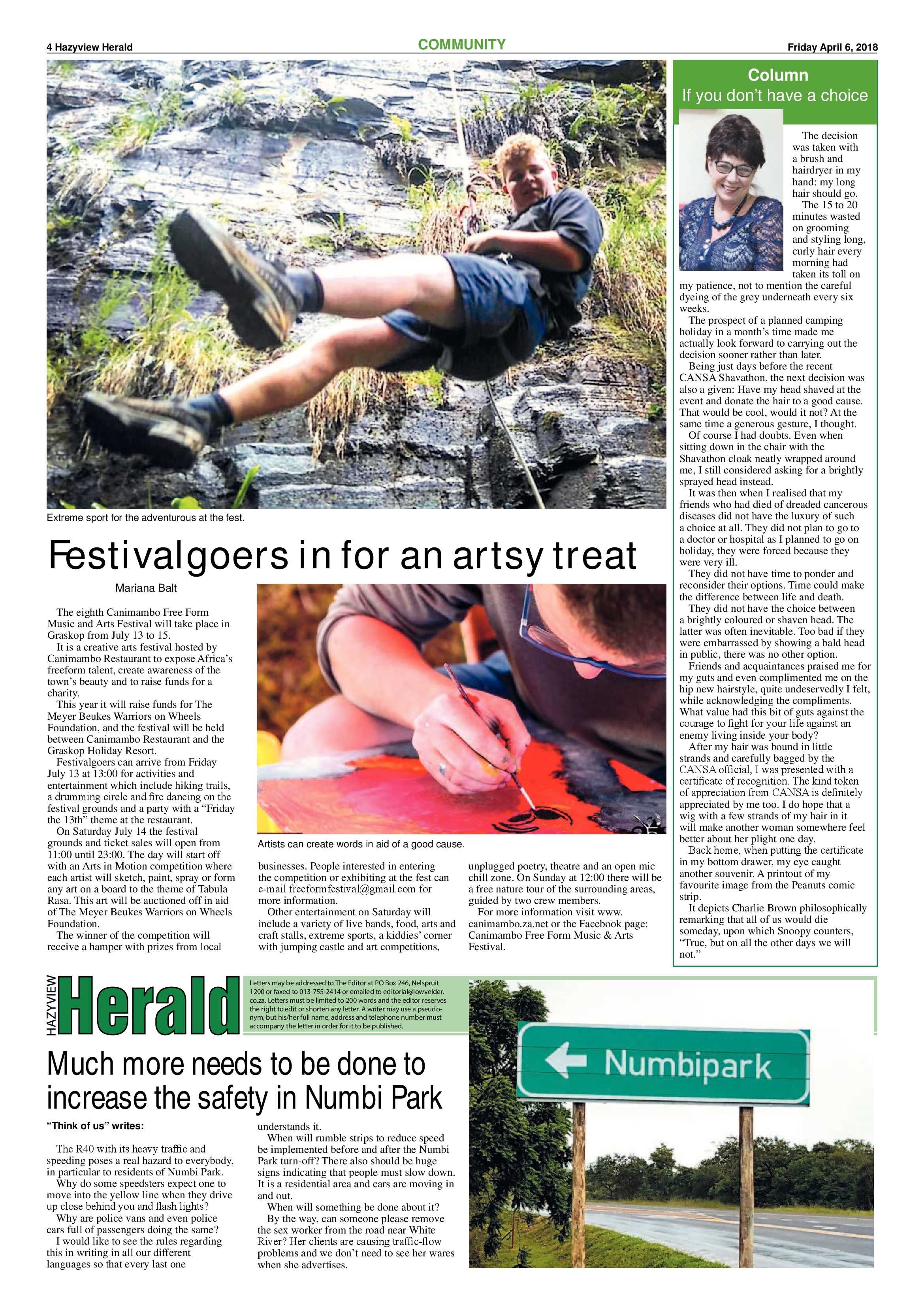 Hazyview Herald 6 April 2018 page 4