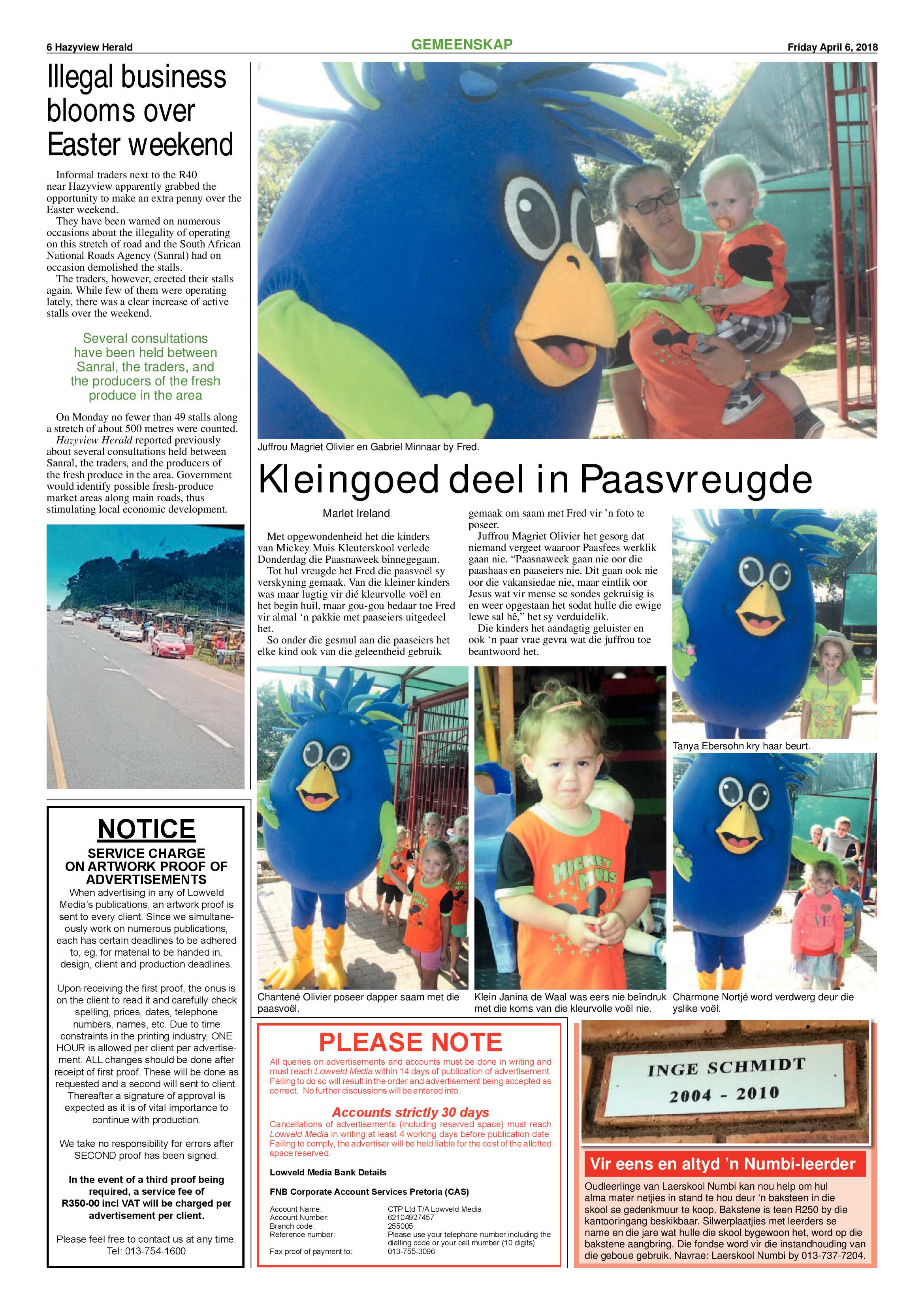 Hazyview Herald 6 April 2018 page 6