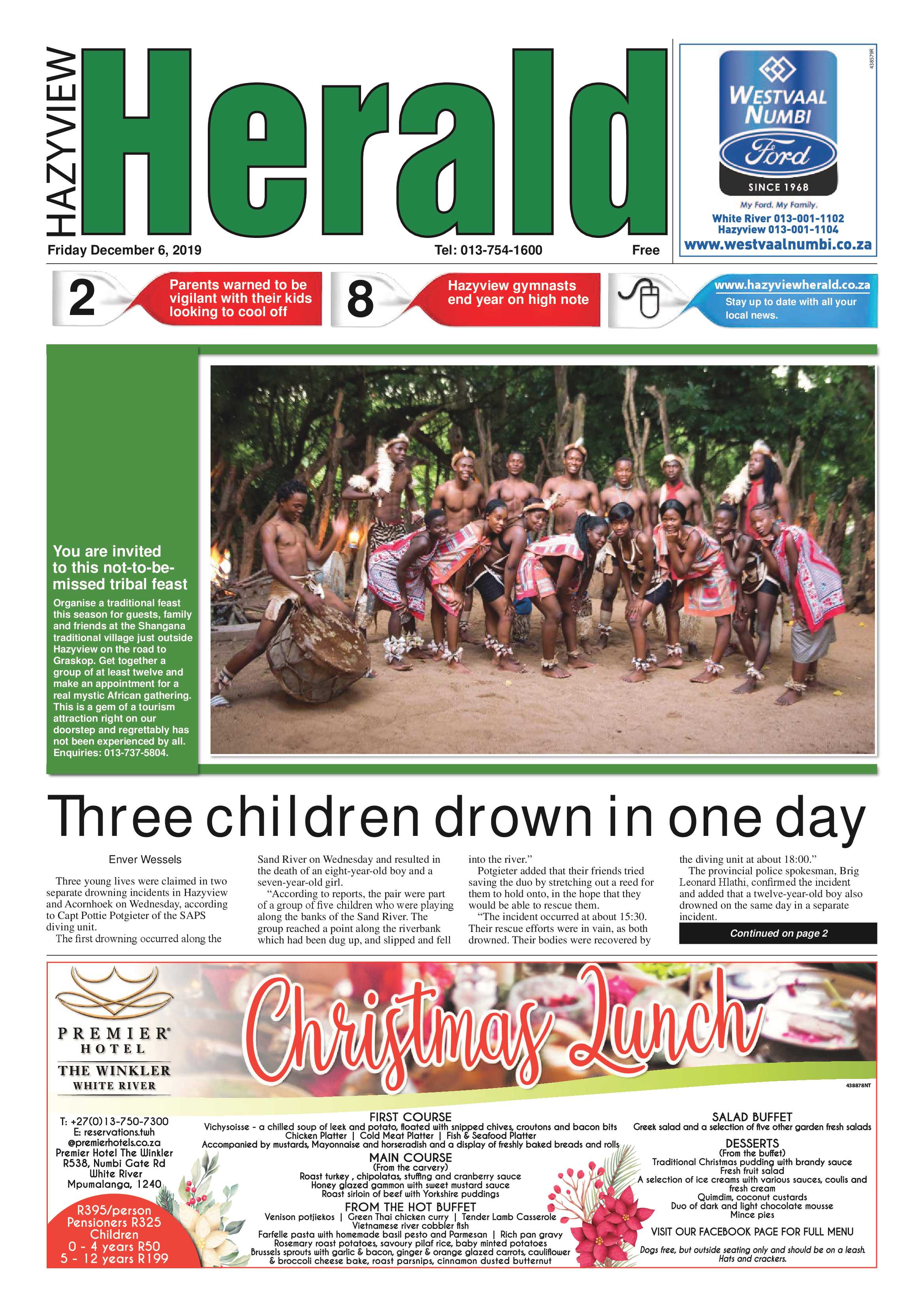 Hazyview Herald 6 December 2019 page 1
