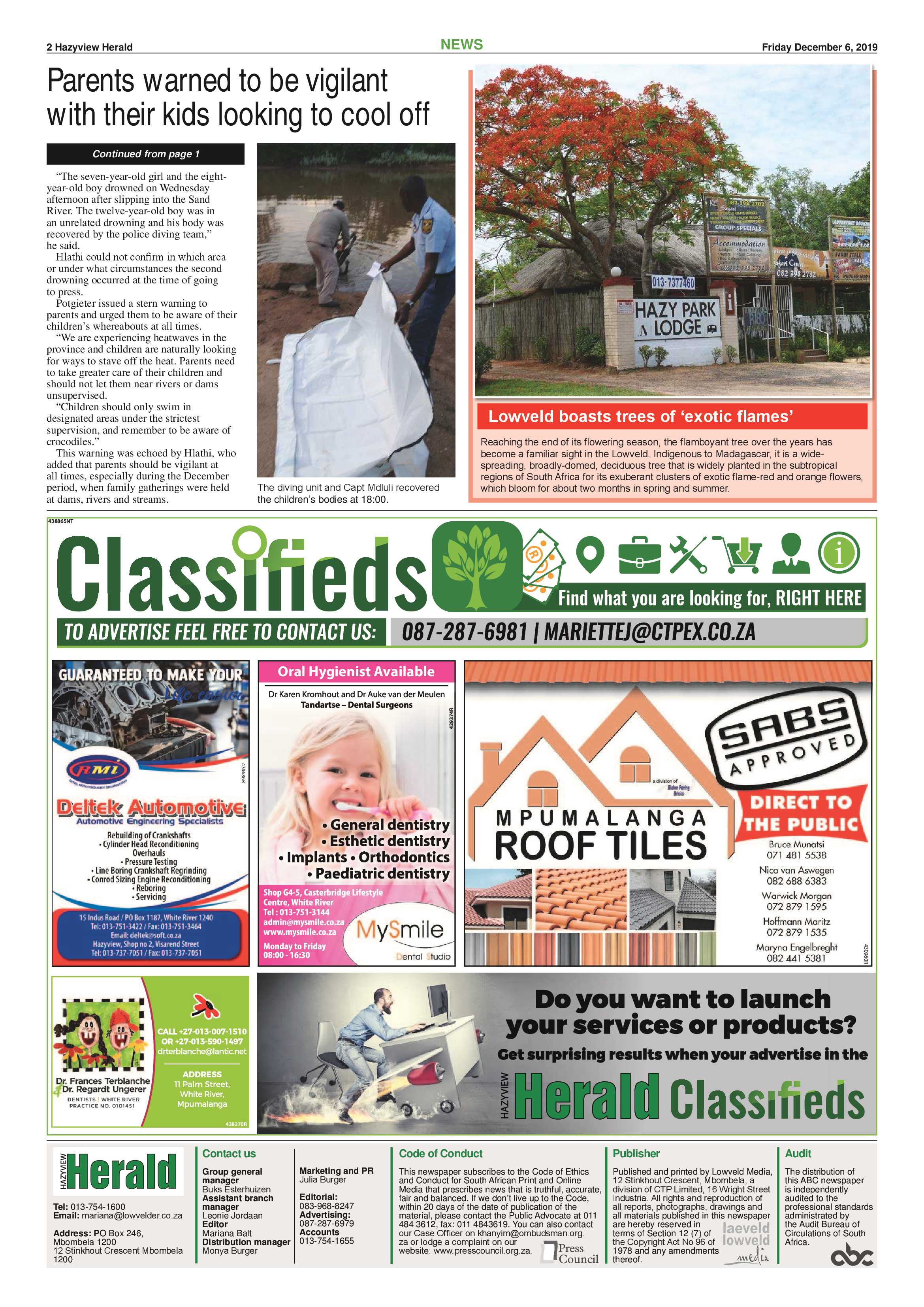 Hazyview Herald 6 December 2019 page 2