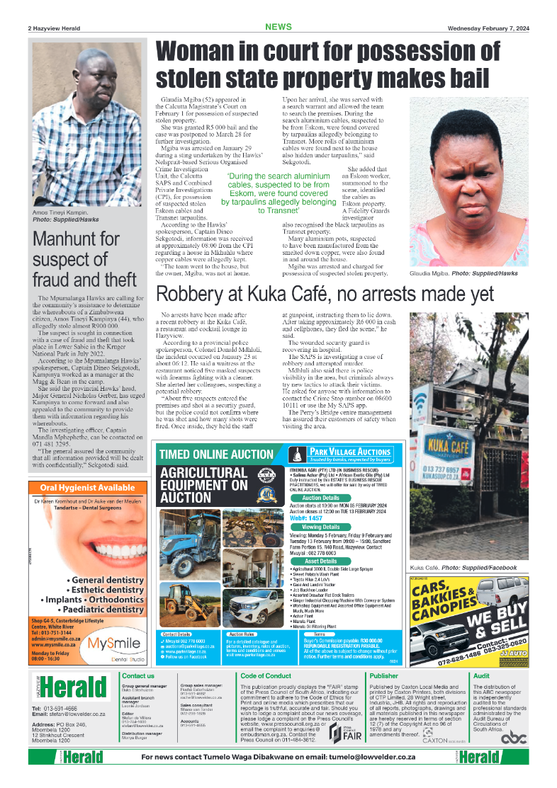 Hazyview Herald 7 February 2024 page 2