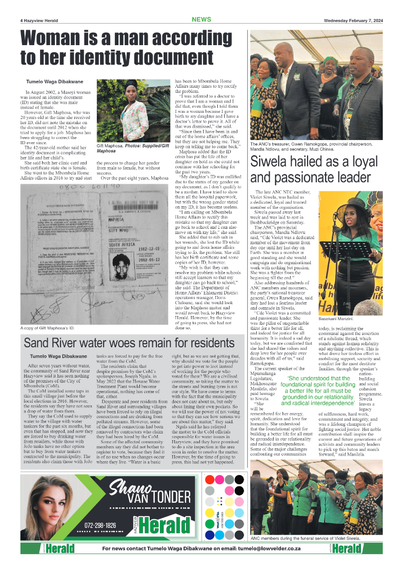 Hazyview Herald 7 February 2024 page 4