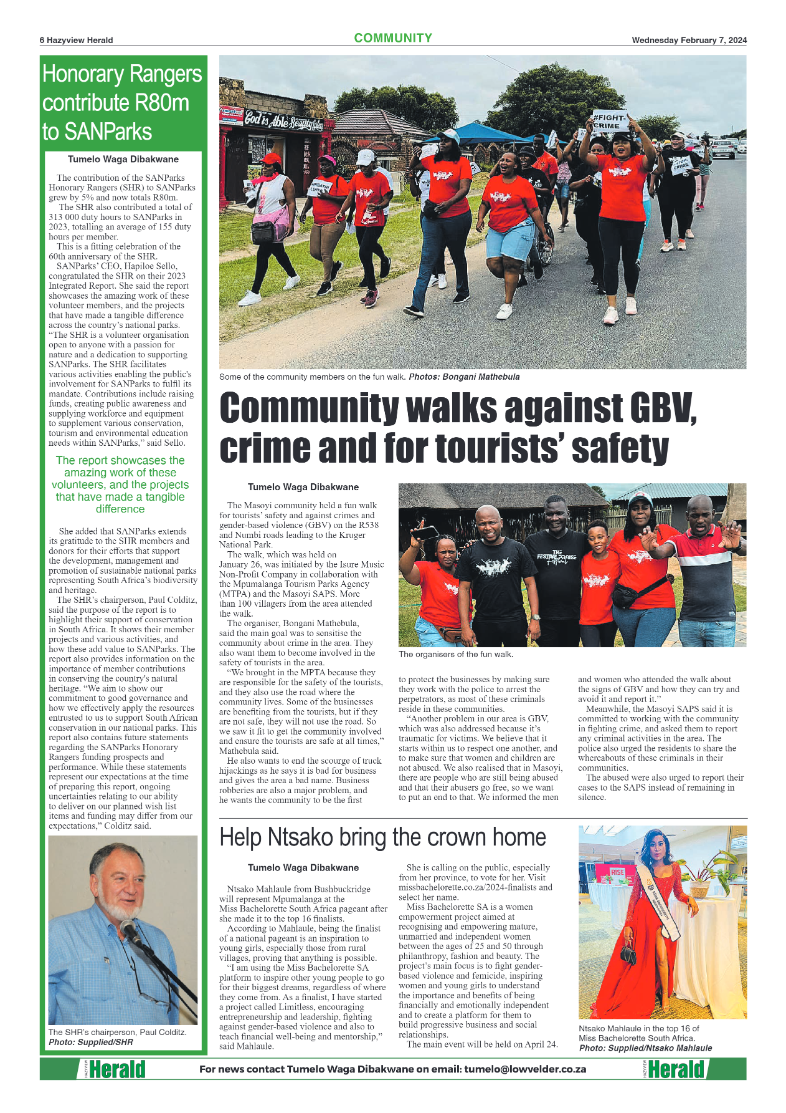 Hazyview Herald 7 February 2024 page 6