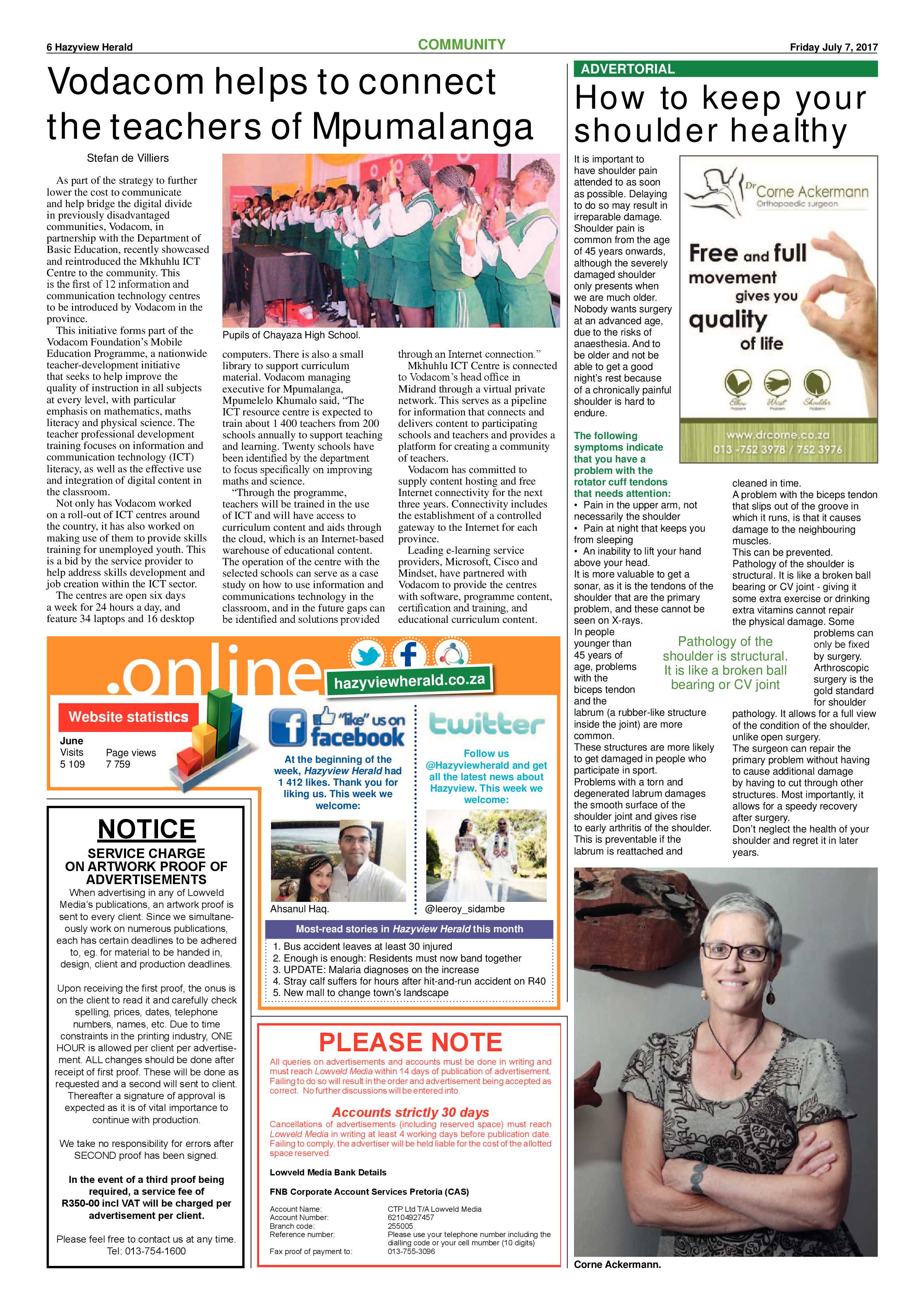 Hazyview Herald 7 July 2017 page 6