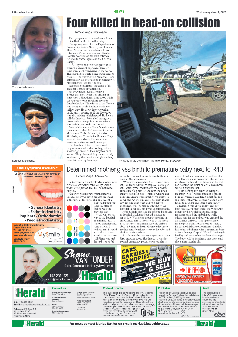 Hazyview Herald 7 June 2023 page 2