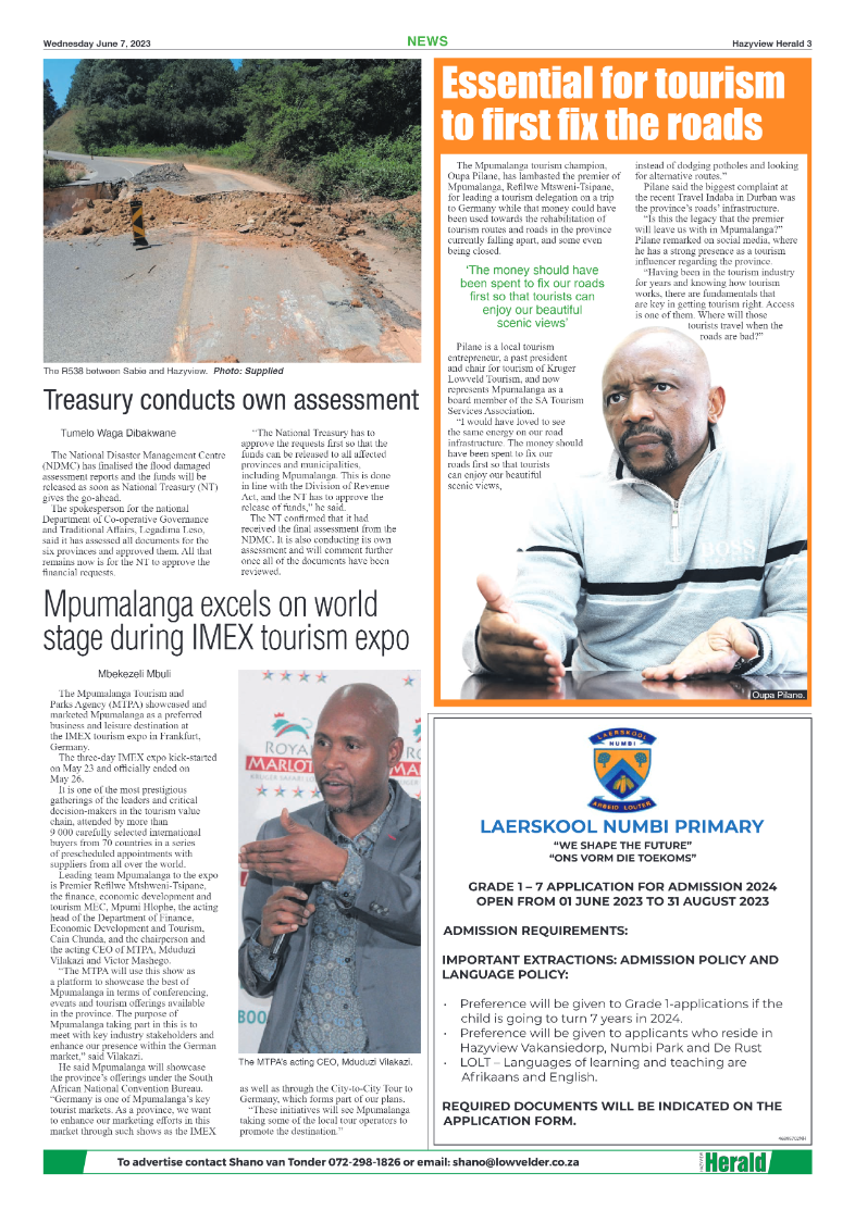 Hazyview Herald 7 June 2023 page 3