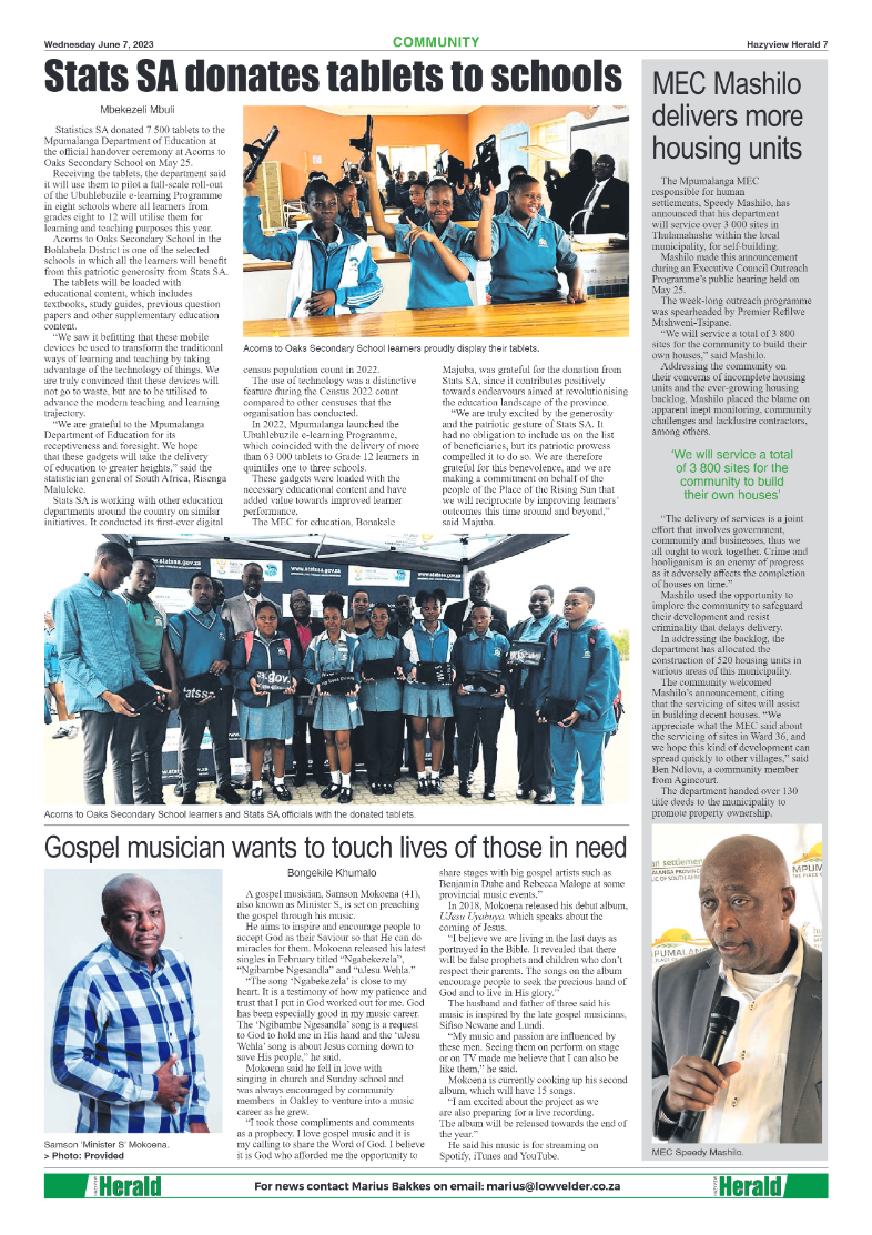 Hazyview Herald 7 June 2023 page 7