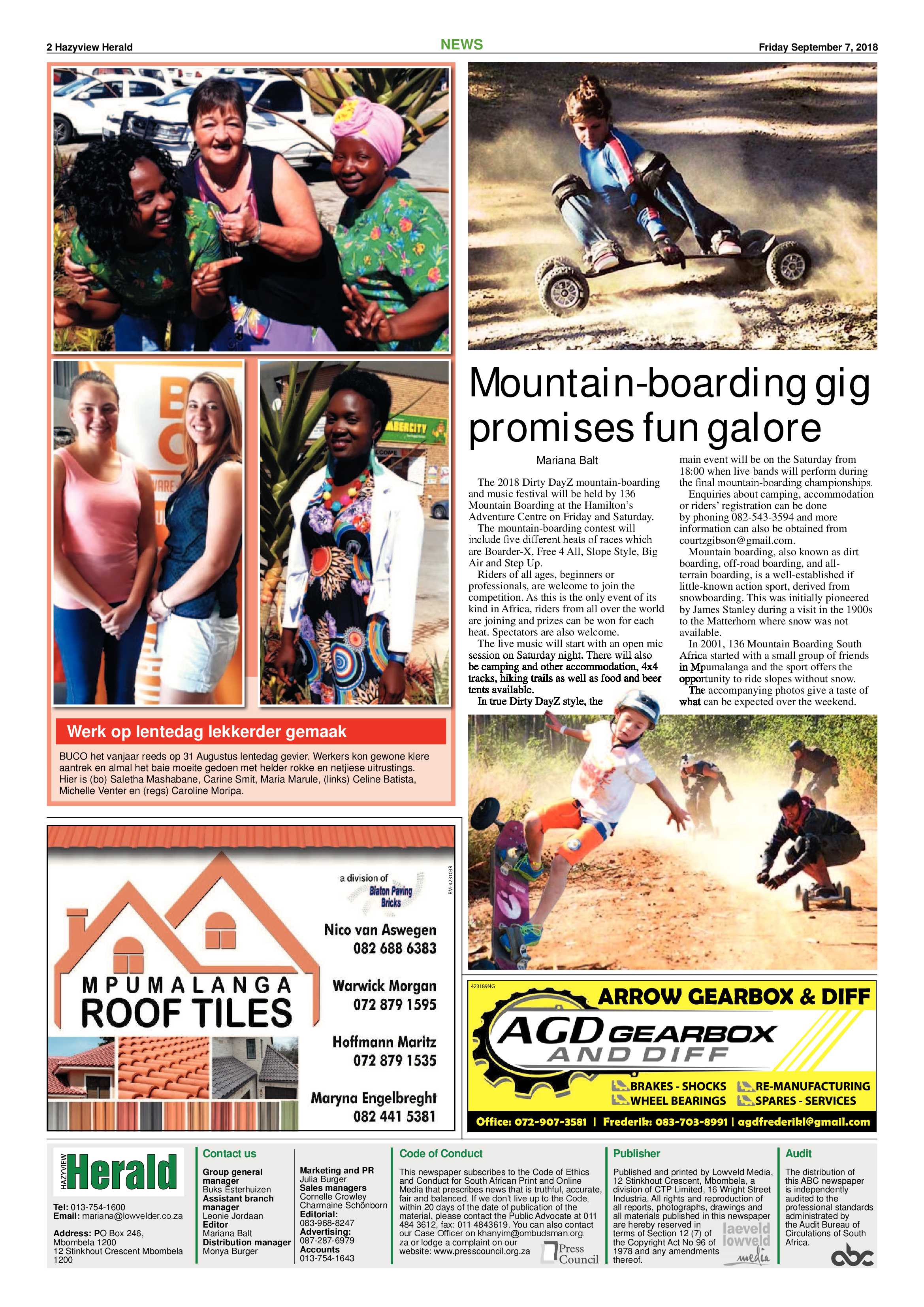Hazyview Herald 7 September 2018 page 2