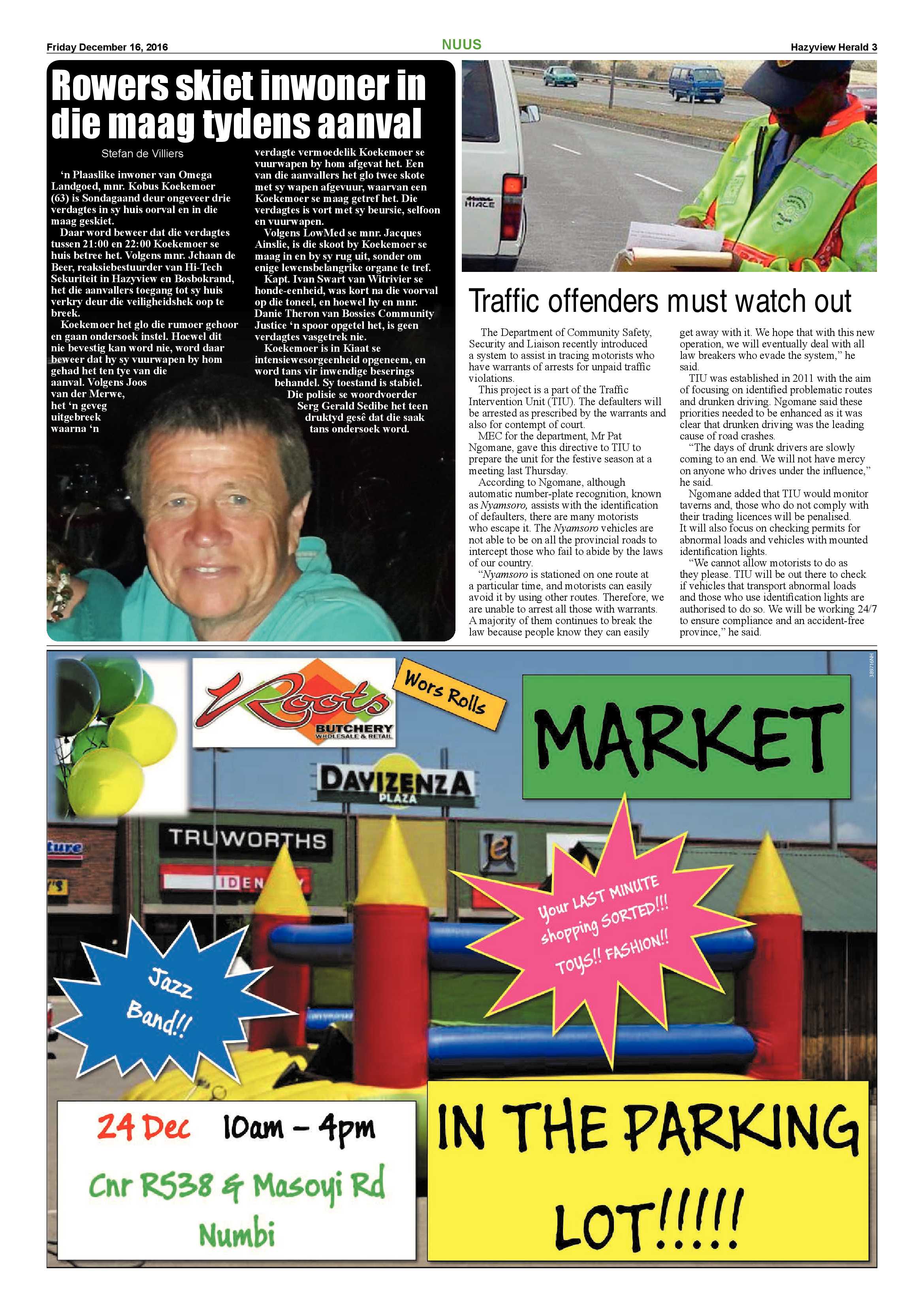 Hazyview Herald 16 December 2016 page 3