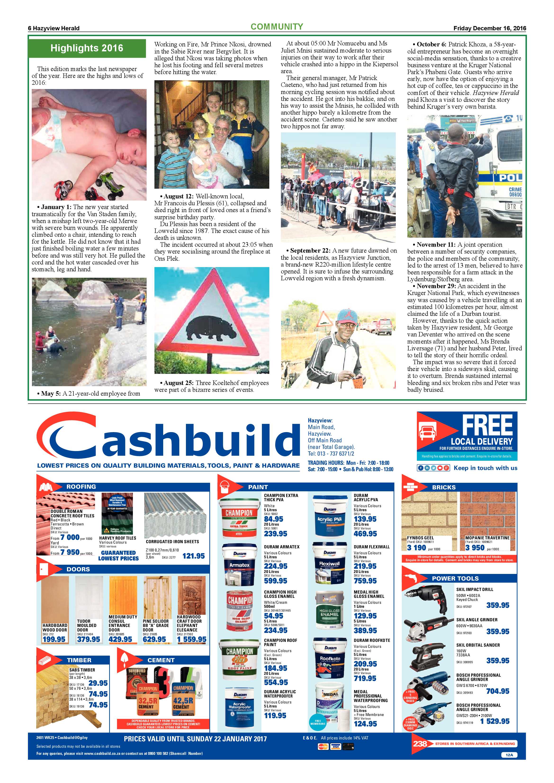 Hazyview Herald 16 December 2016 page 6