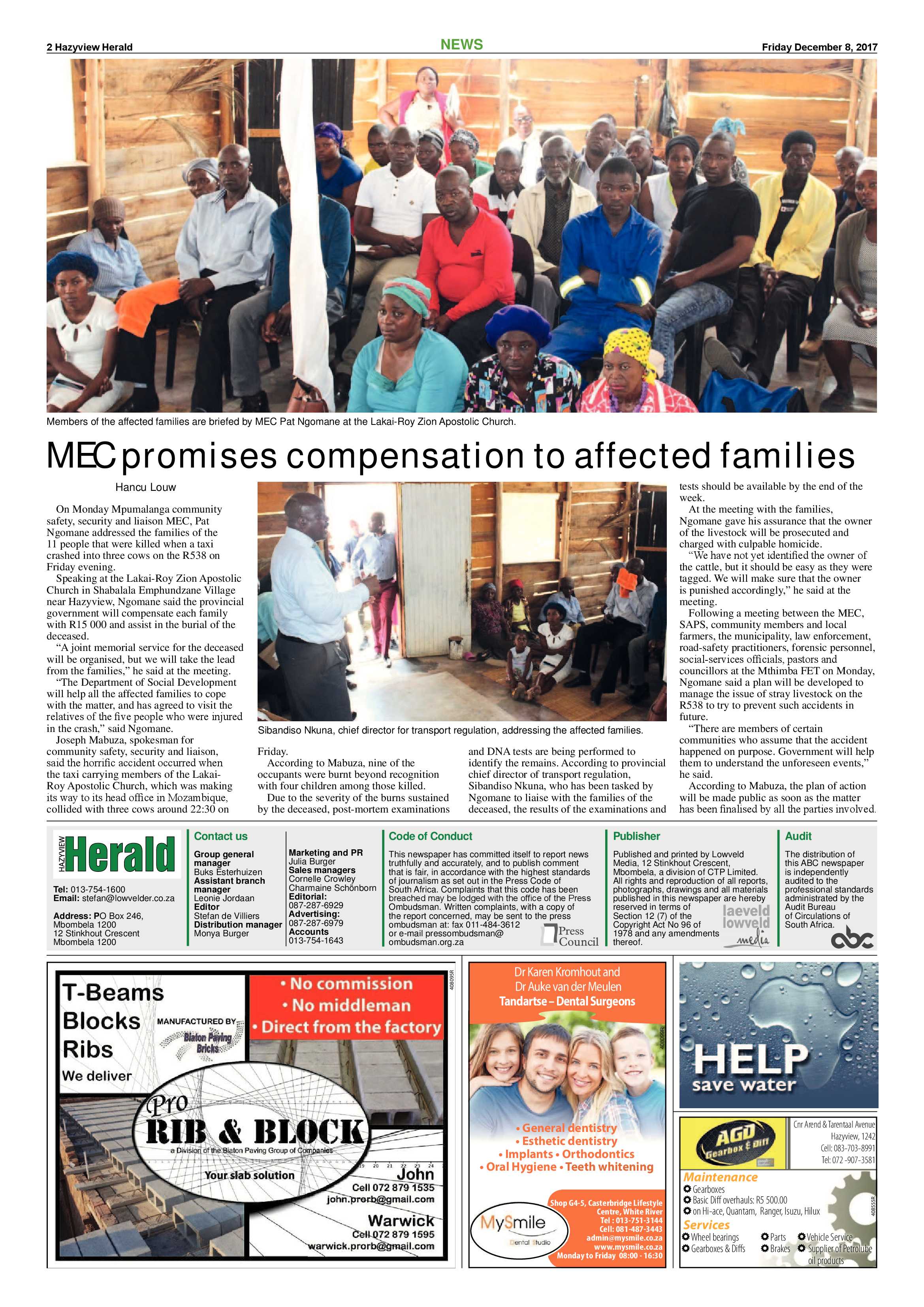 Hazyview Herald 8 December 2017 page 2