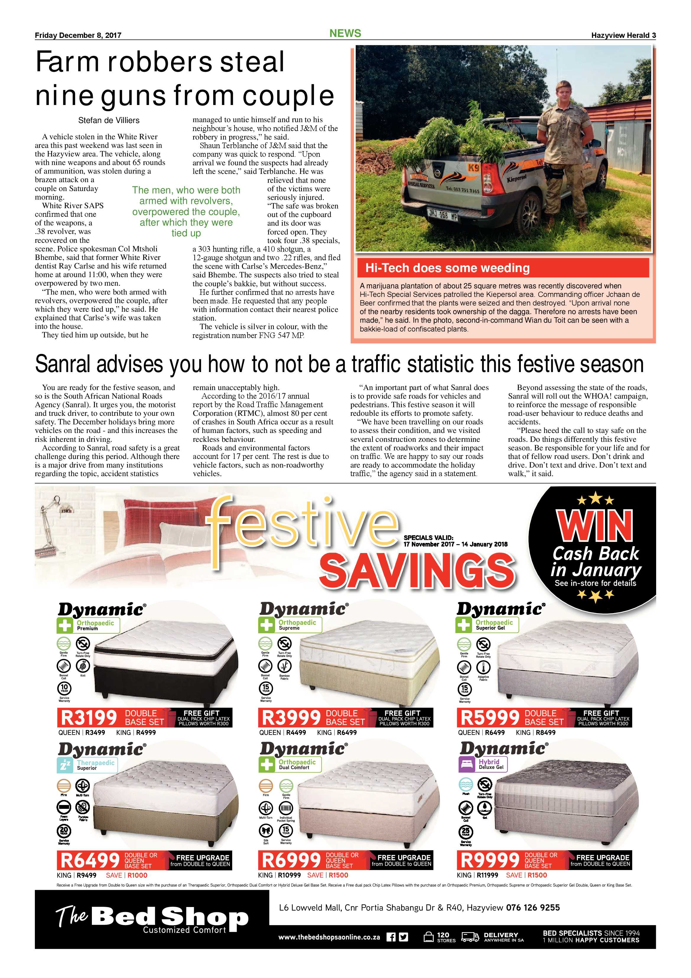 Hazyview Herald 8 December 2017 page 3