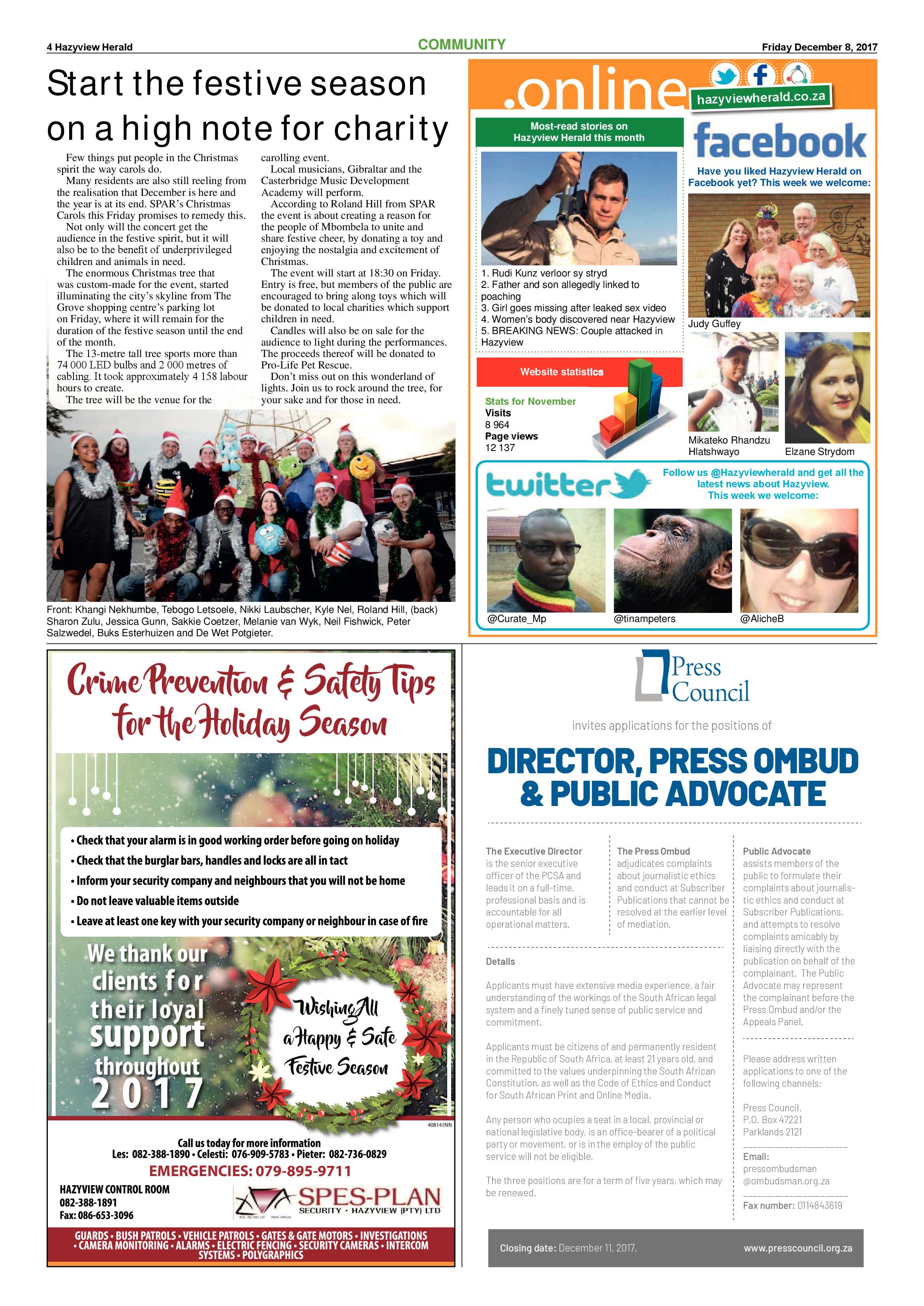 Hazyview Herald 8 December 2017 page 4