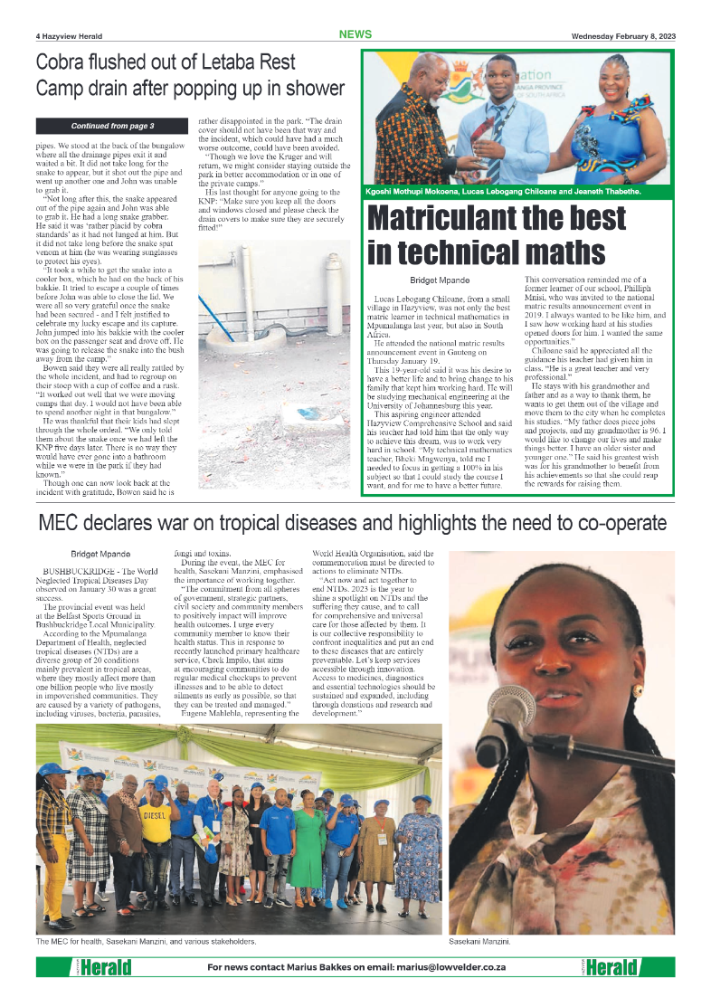 Hazyview Herald 8 February 2023 page 4