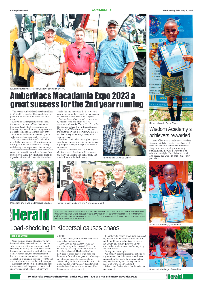 Hazyview Herald 8 February 2023 page 6