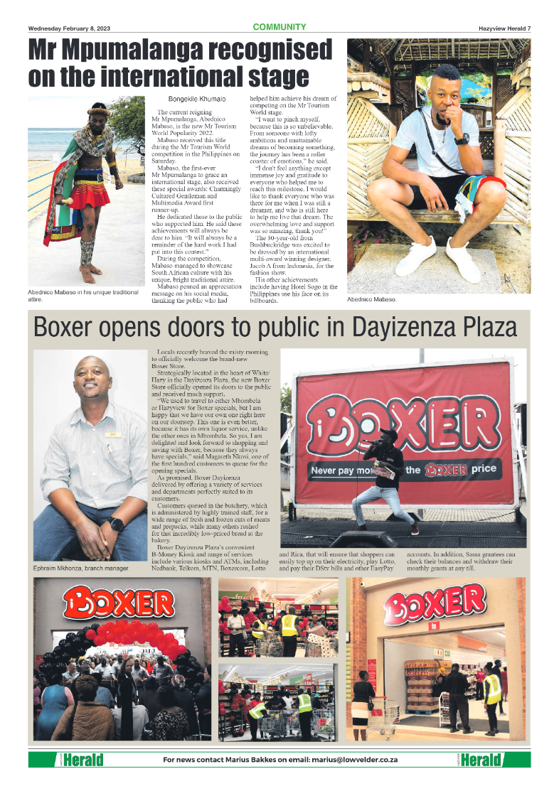 Hazyview Herald 8 February 2023 page 7