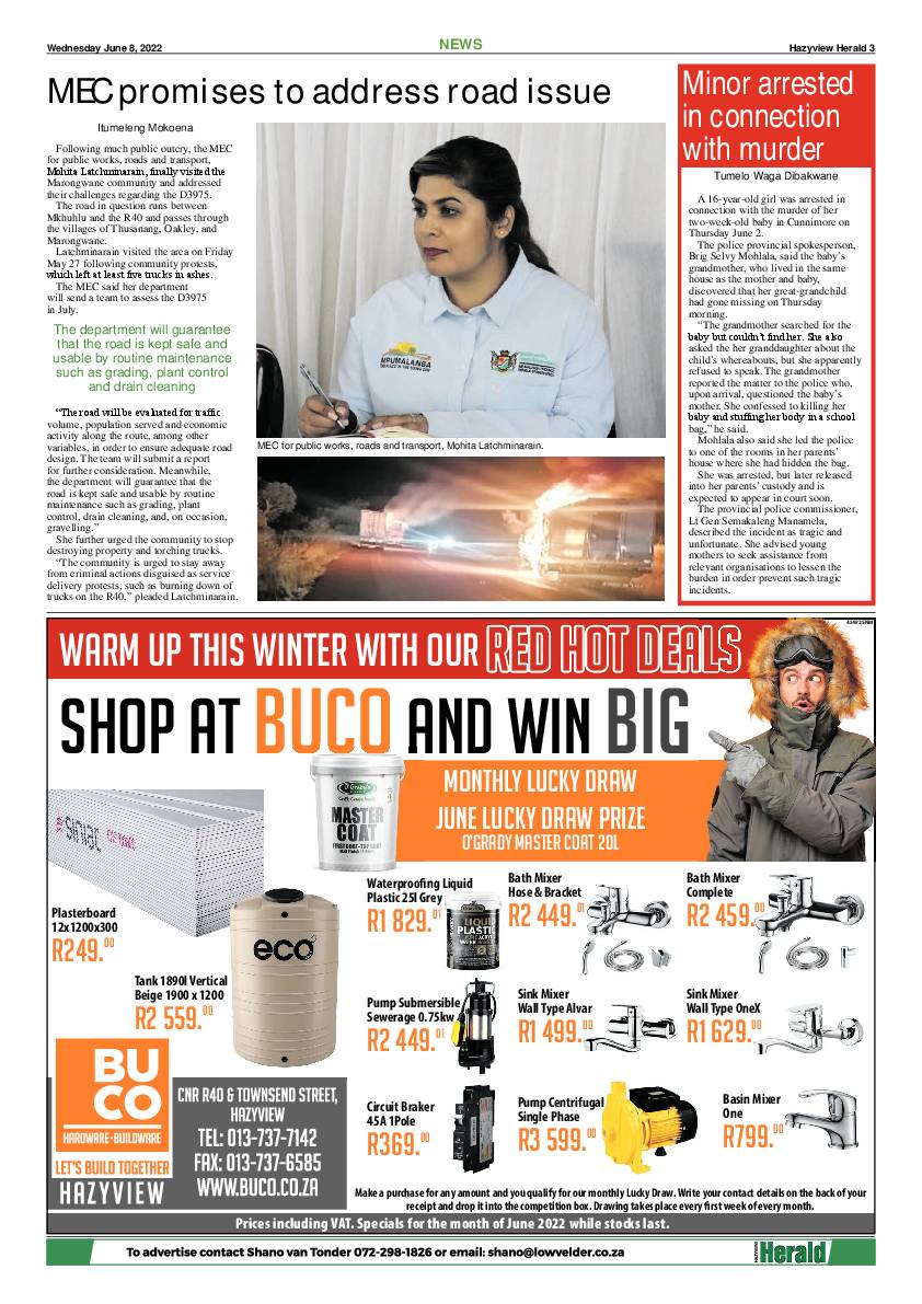 Hazyview Herald 8 June 2022 page 3