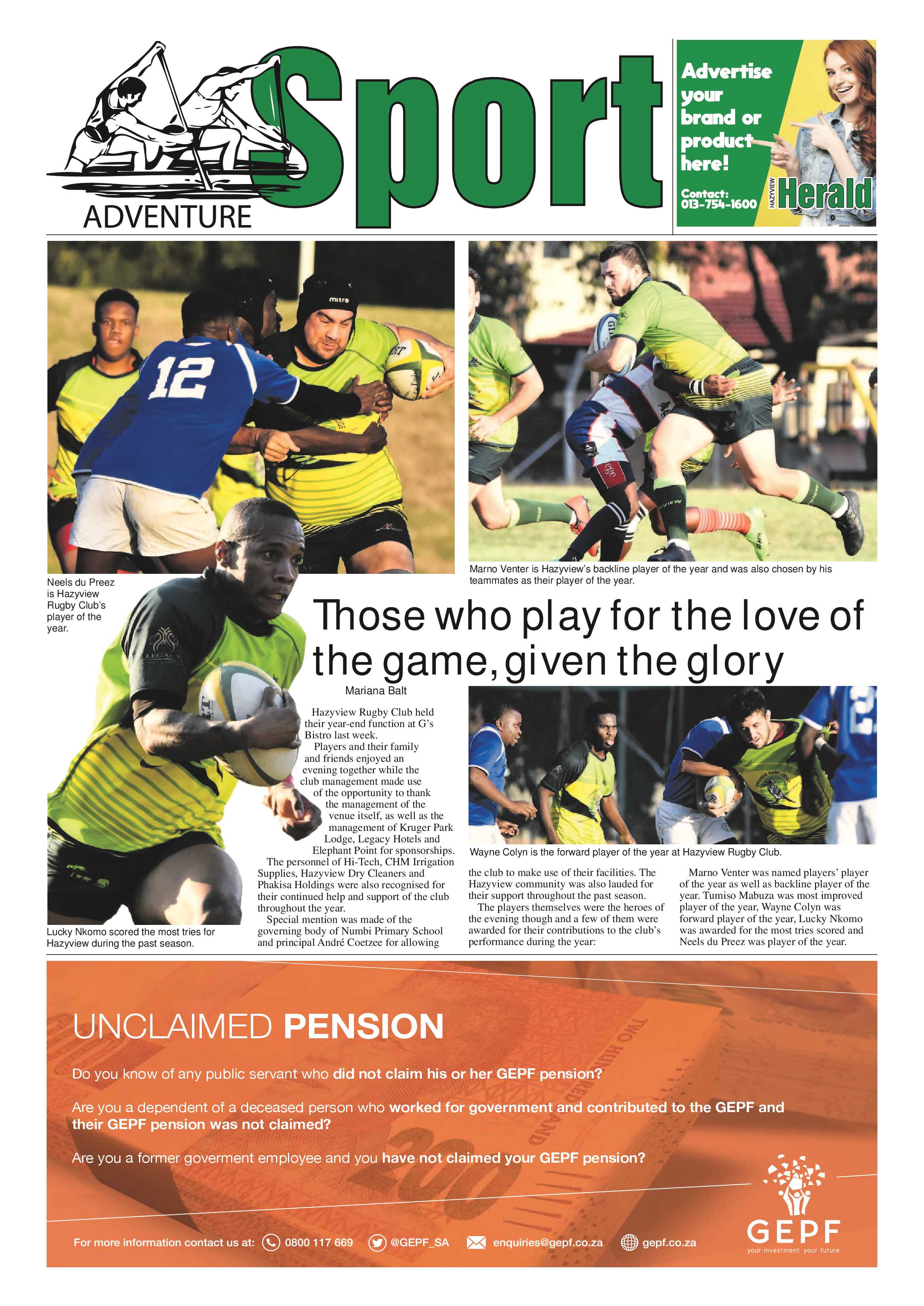 Hazyview Herald 8 November 2019 page 8