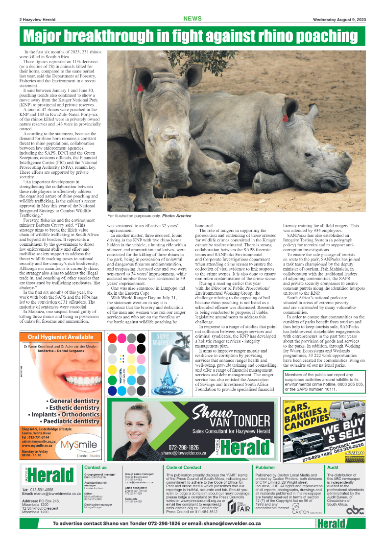 Hazyview Herald 9 August 2023 page 2
