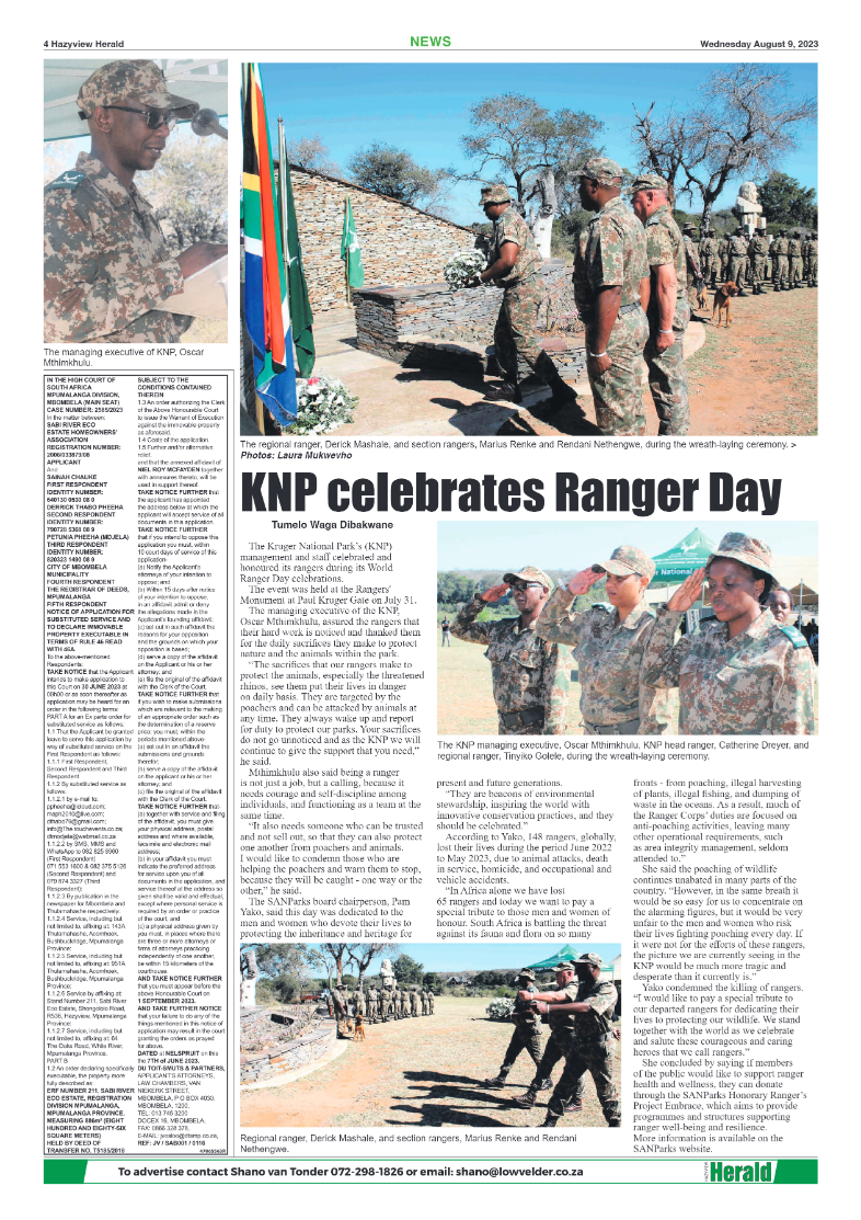 Hazyview Herald 9 August 2023 page 4