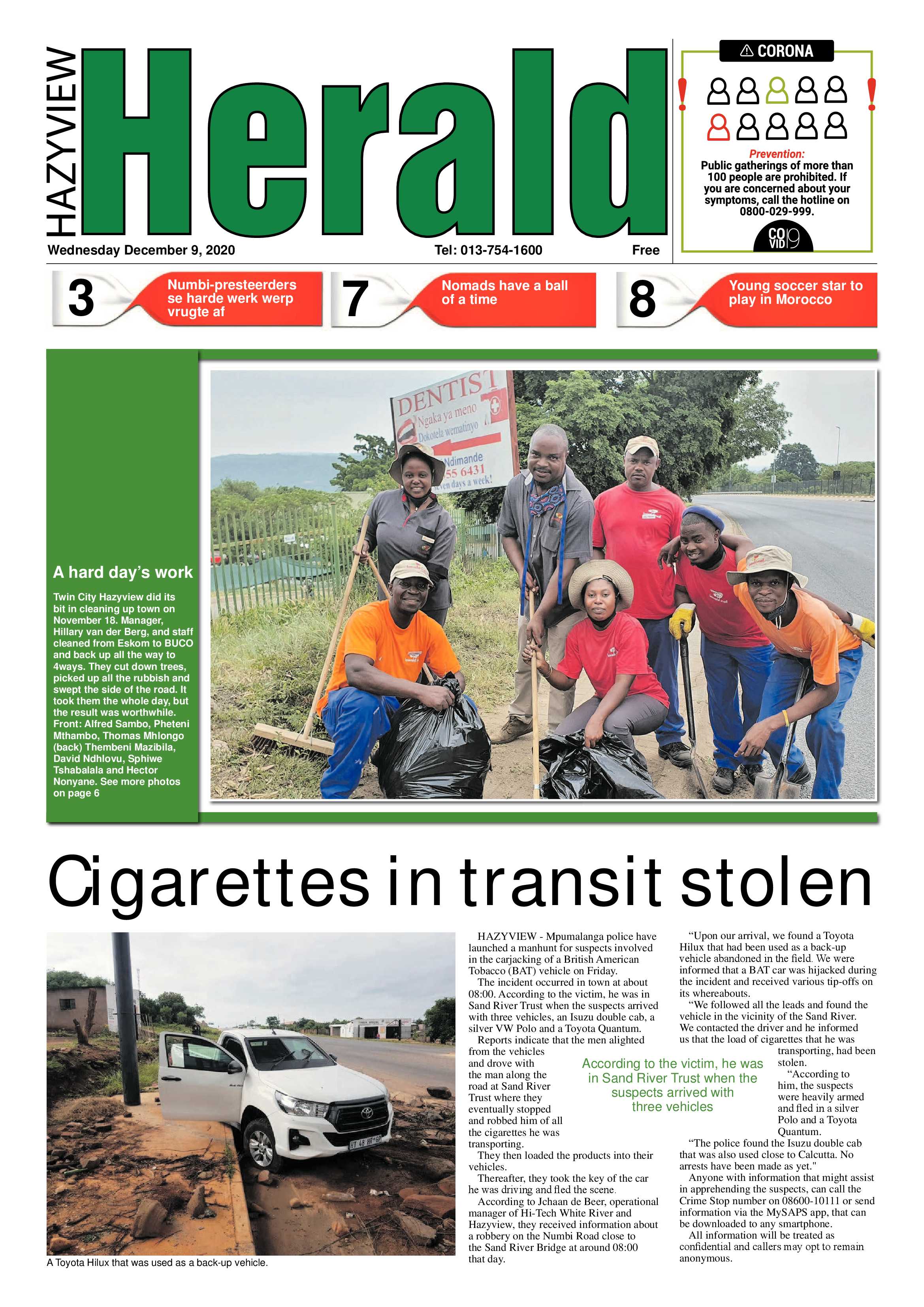 Hazyview Herald 9 December 2020 page 1
