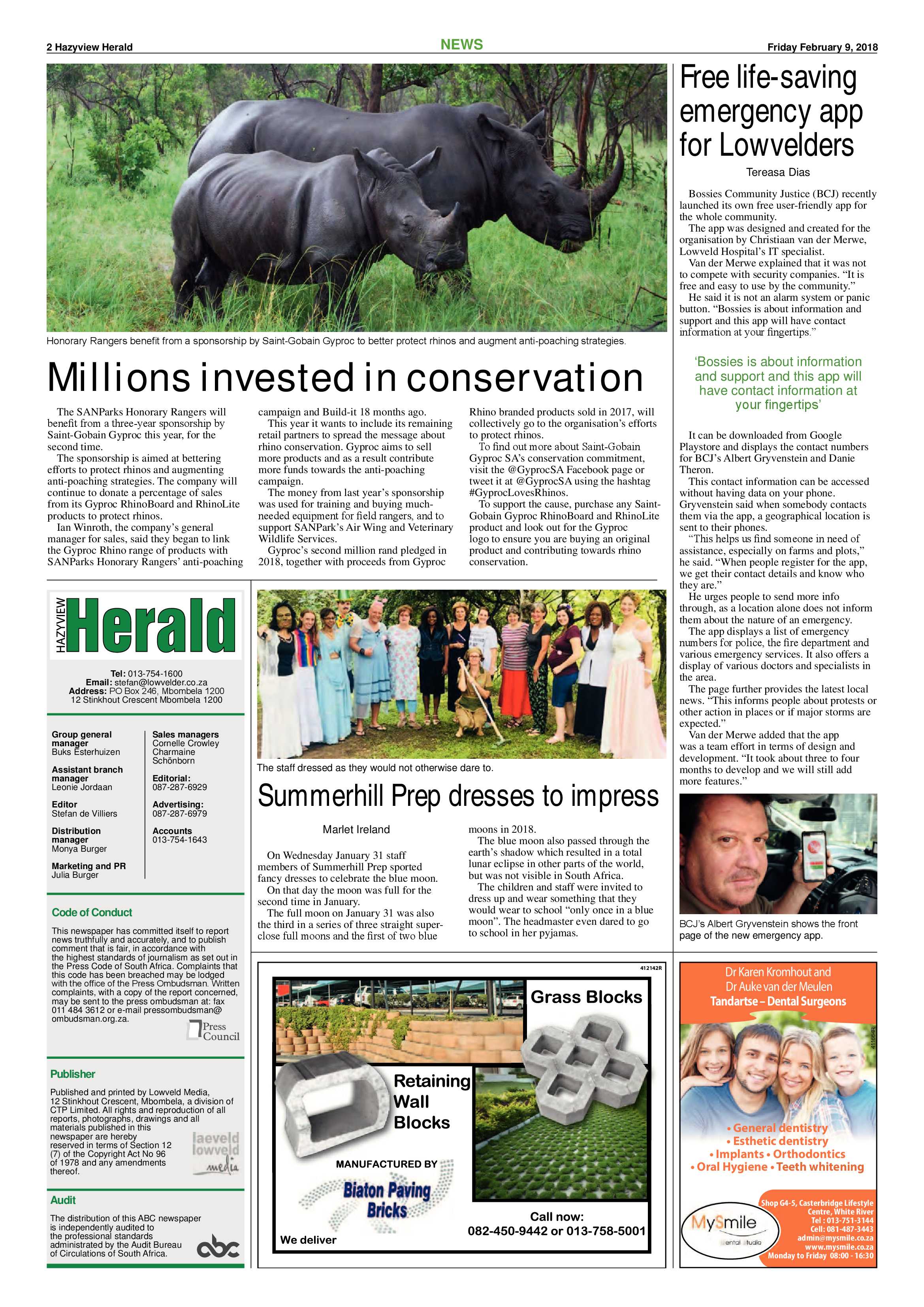 Hazyview Herald 9 February 2018 page 2