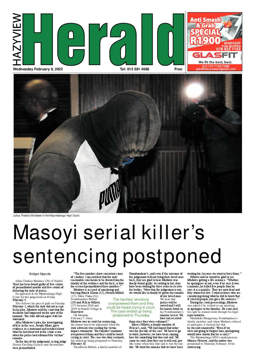 Hazyview Herald 9 February 2022 page 1
