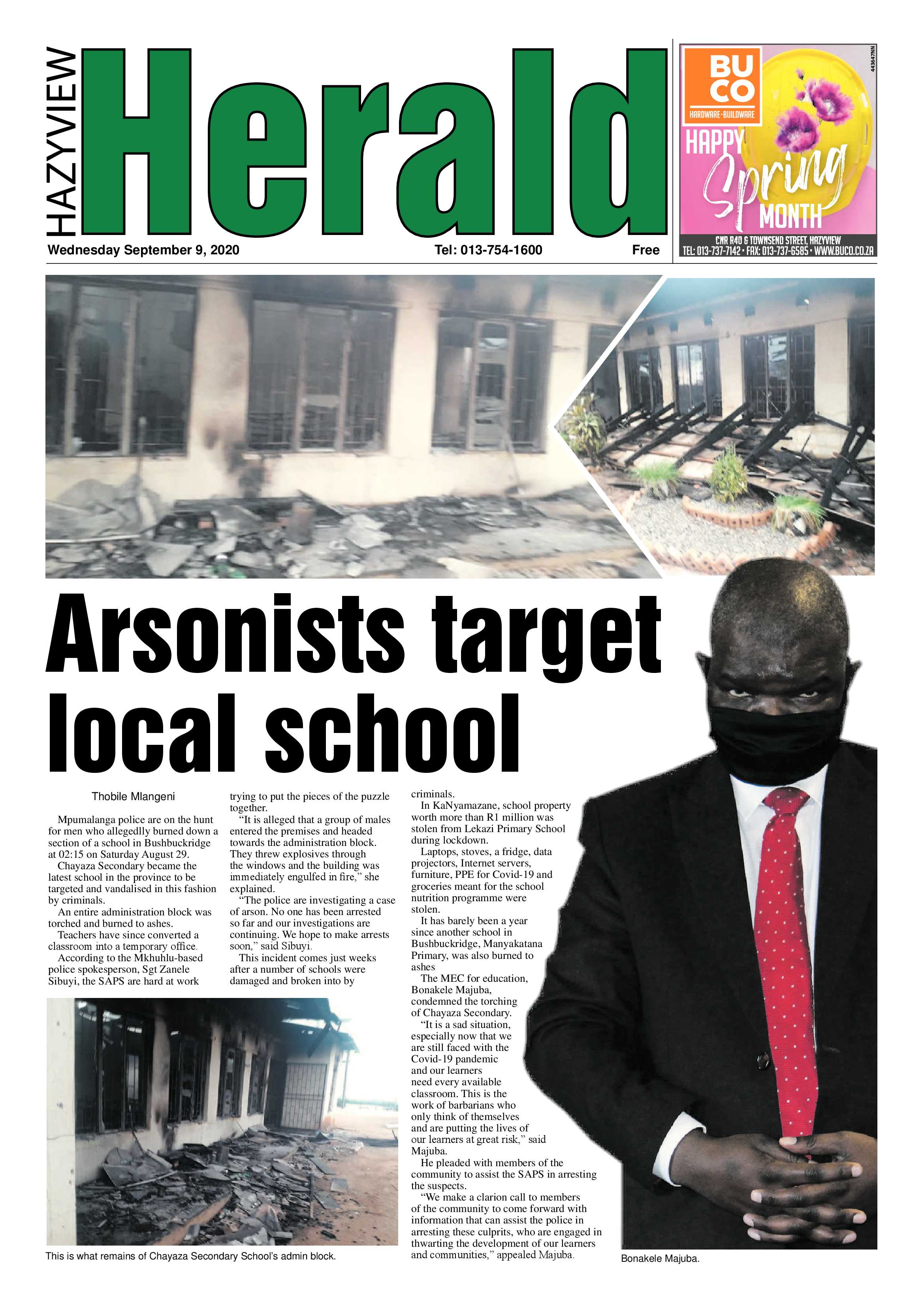 Hazyview herald 9 September 2020 page 1
